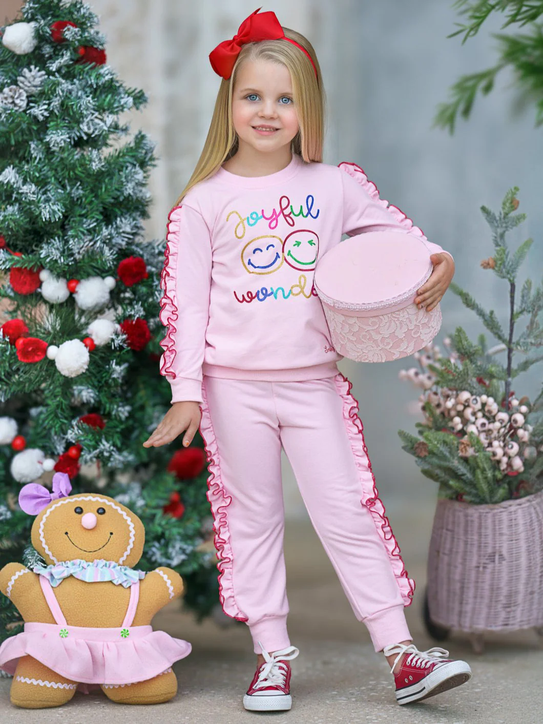 SmileyWorld Joyful Wonder Fleece Sweatshirt and Jogger Set - Image 6