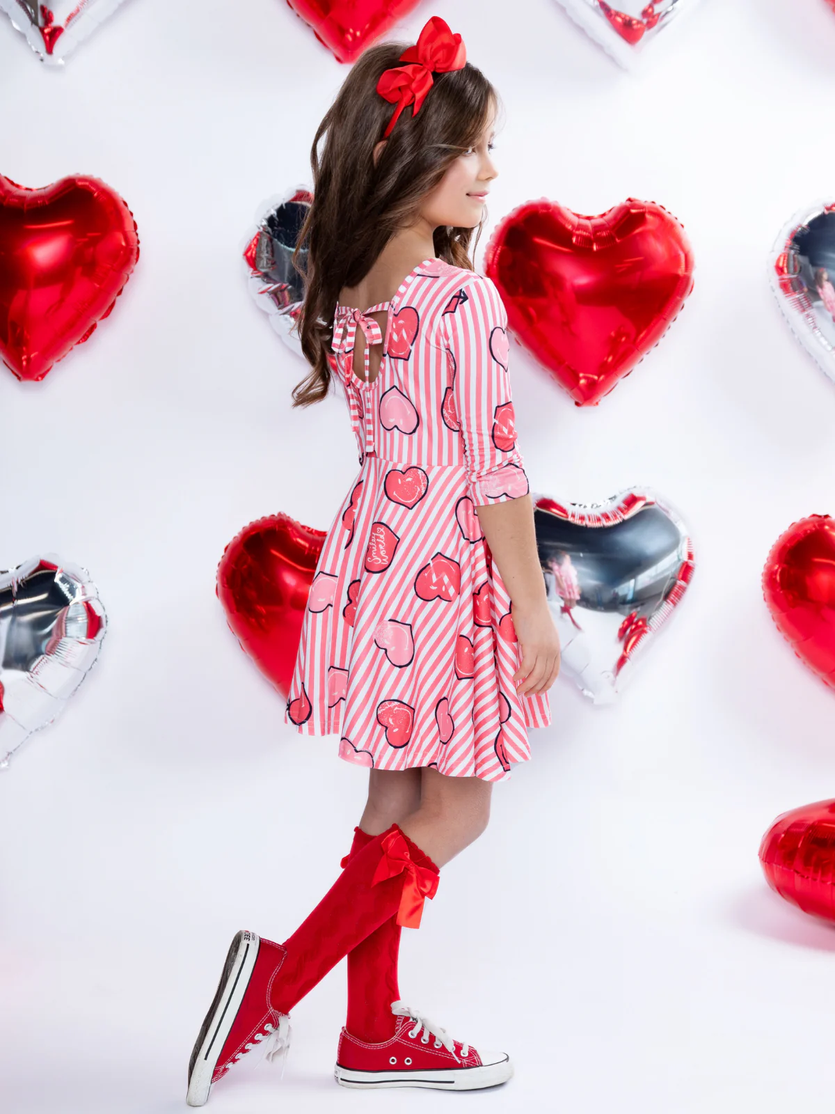 SmileyWorld Love Stamped Skater Dress - Image 3