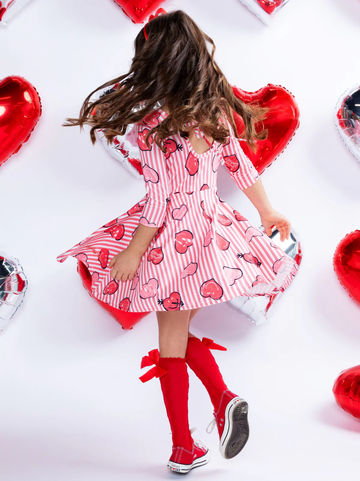 SmileyWorld Love Stamped Skater Dress - Image 6