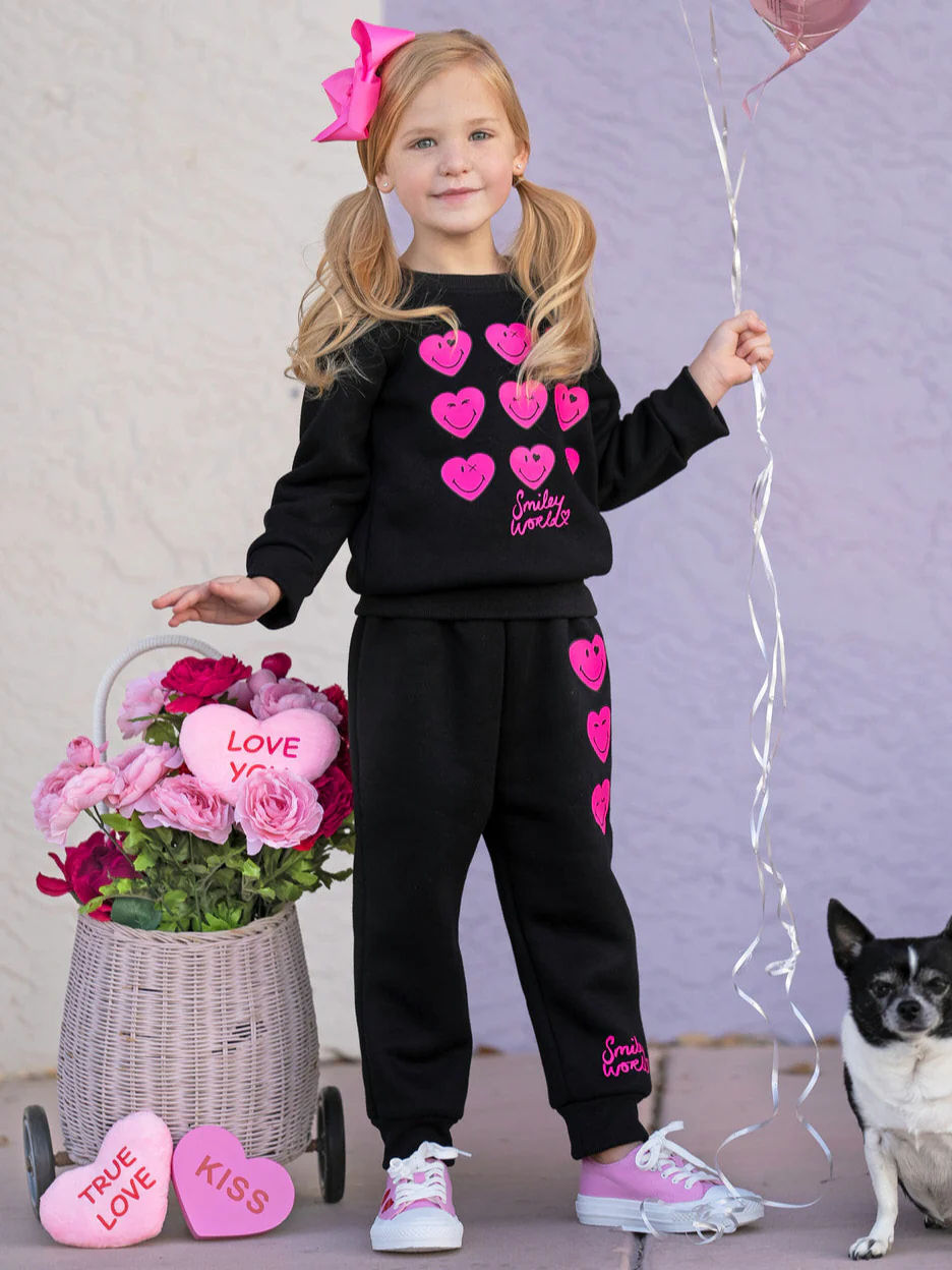 SmileyWorld Love Struck Sweatshirt & Jogger Set - Image 2
