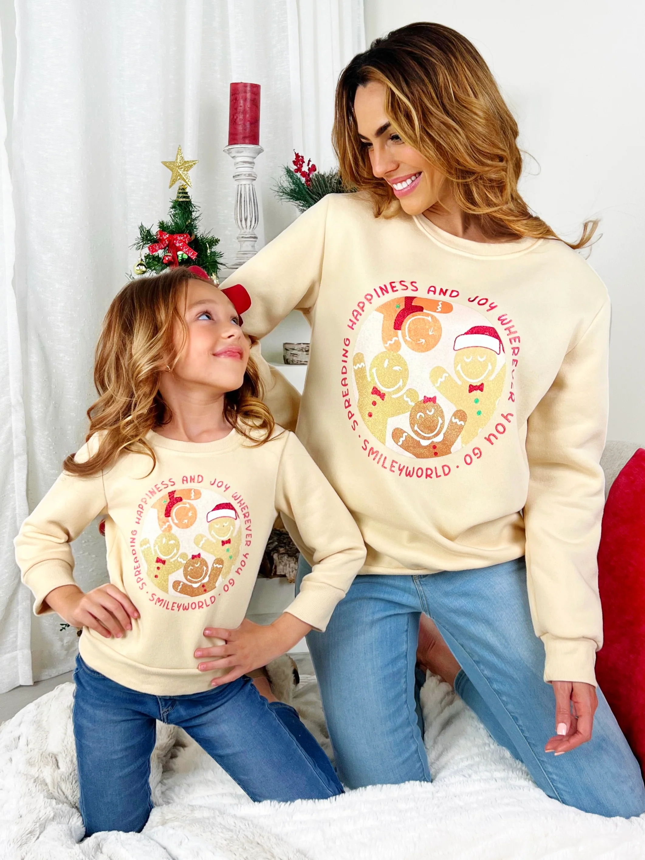 SmileyWorld Mommy and Me Happy Gingerbread Crewneck Sweatshirt - Image 6