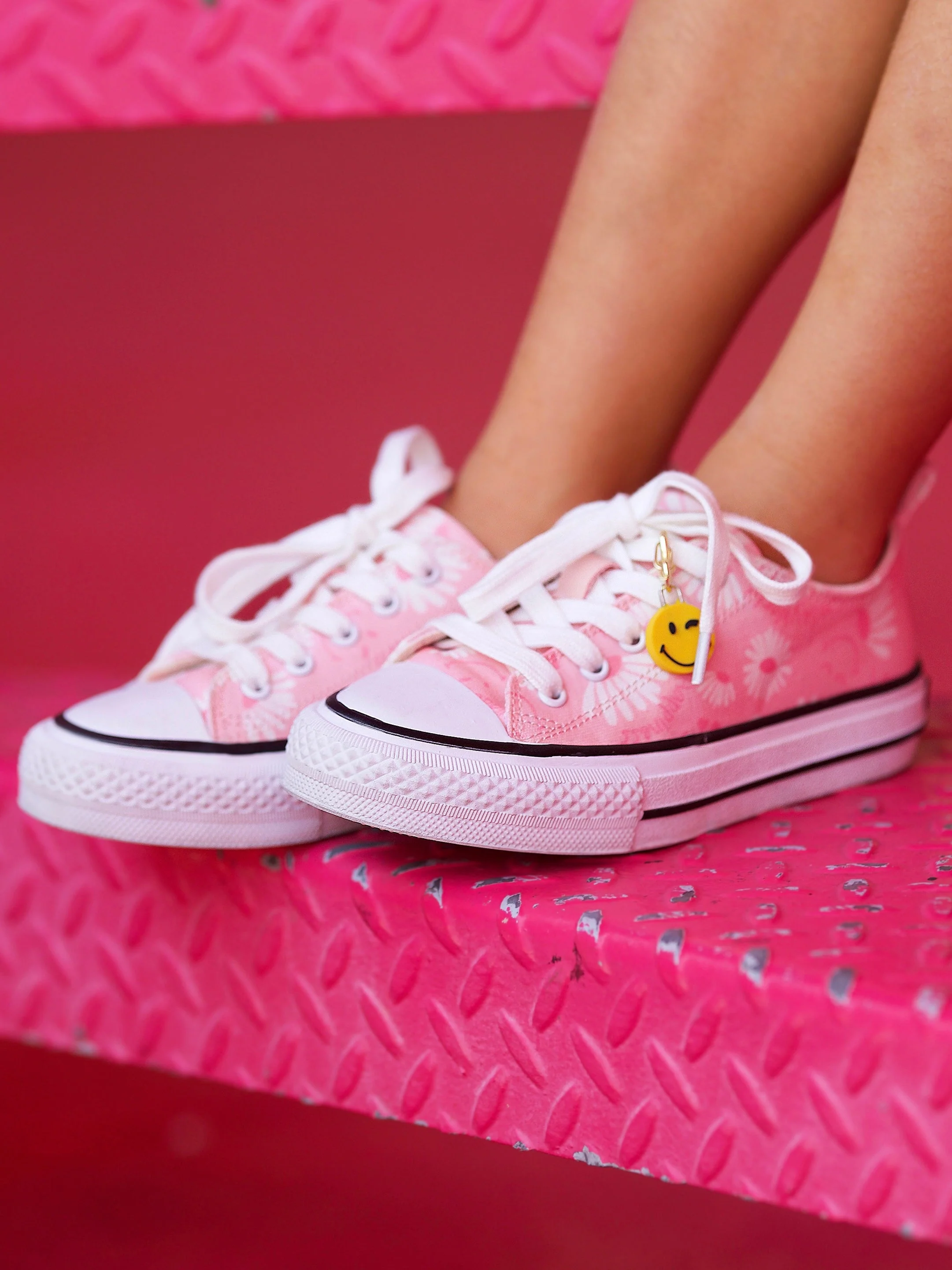 SmileyWorld  Flower Power Pink Canvas Sneakers - Image 2