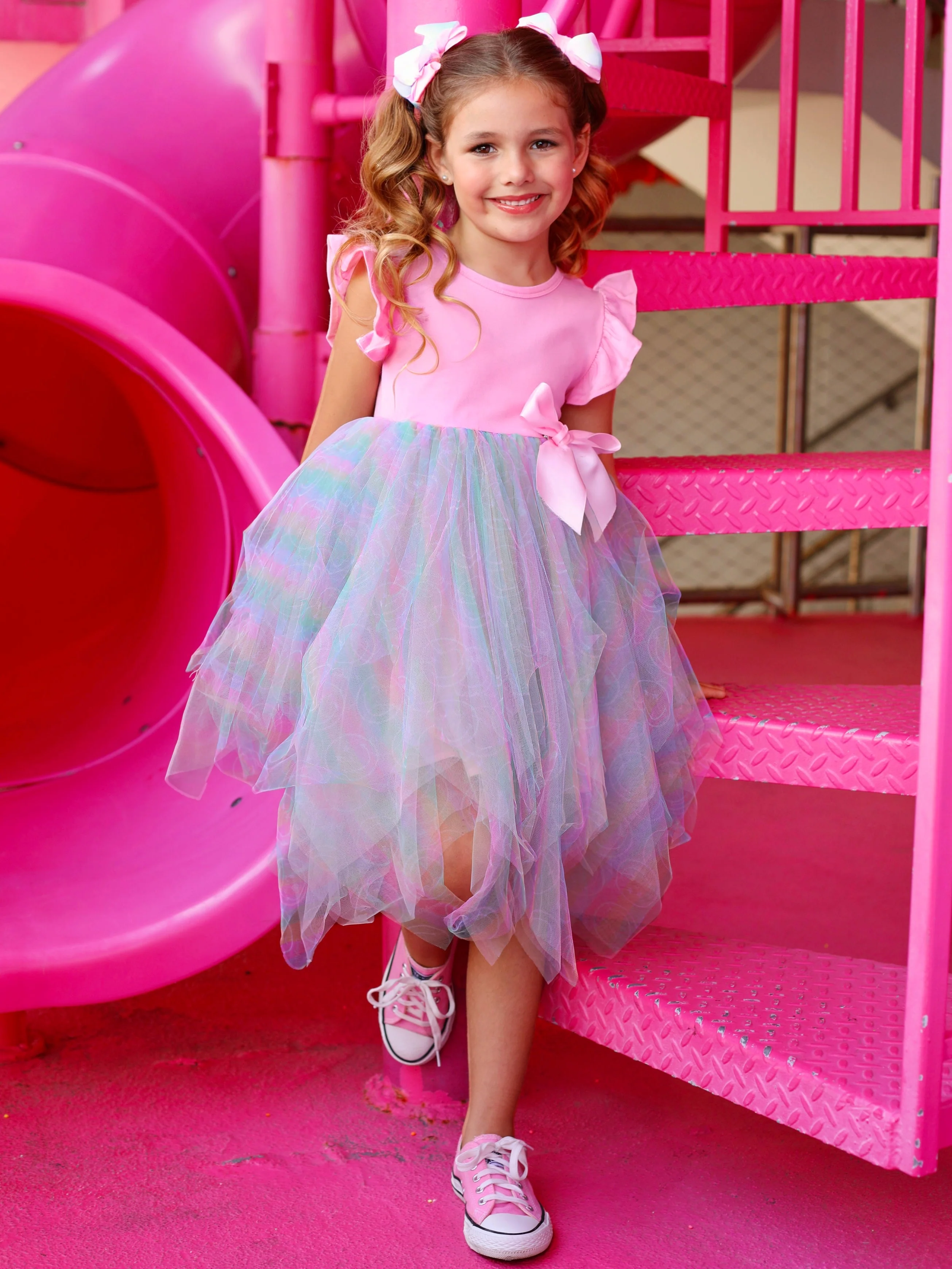 SmileyWorld  Rainbow Smiley Tutu Dress - Image 2