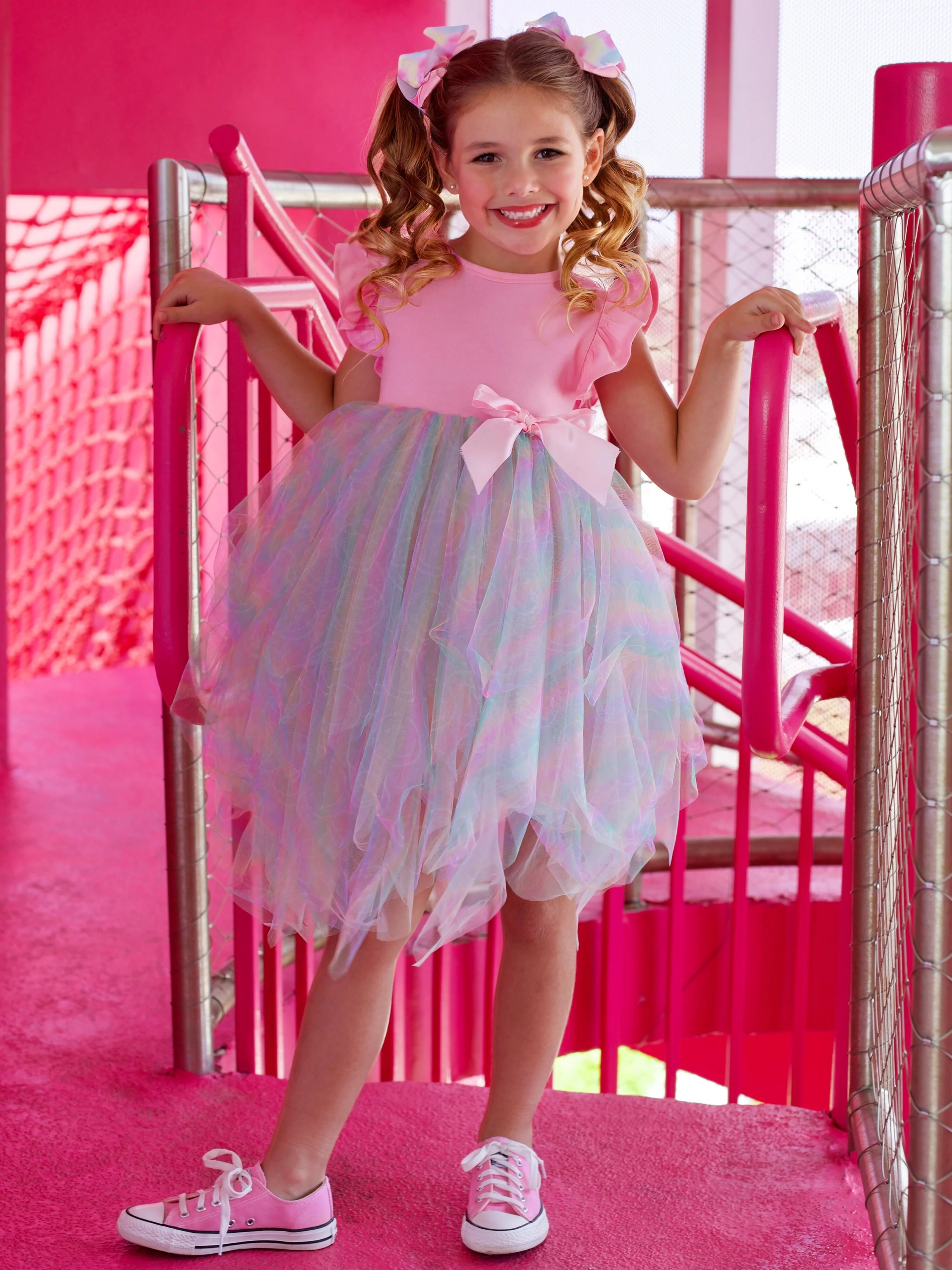 SmileyWorld  Rainbow Smiley Tutu Dress - Image 5