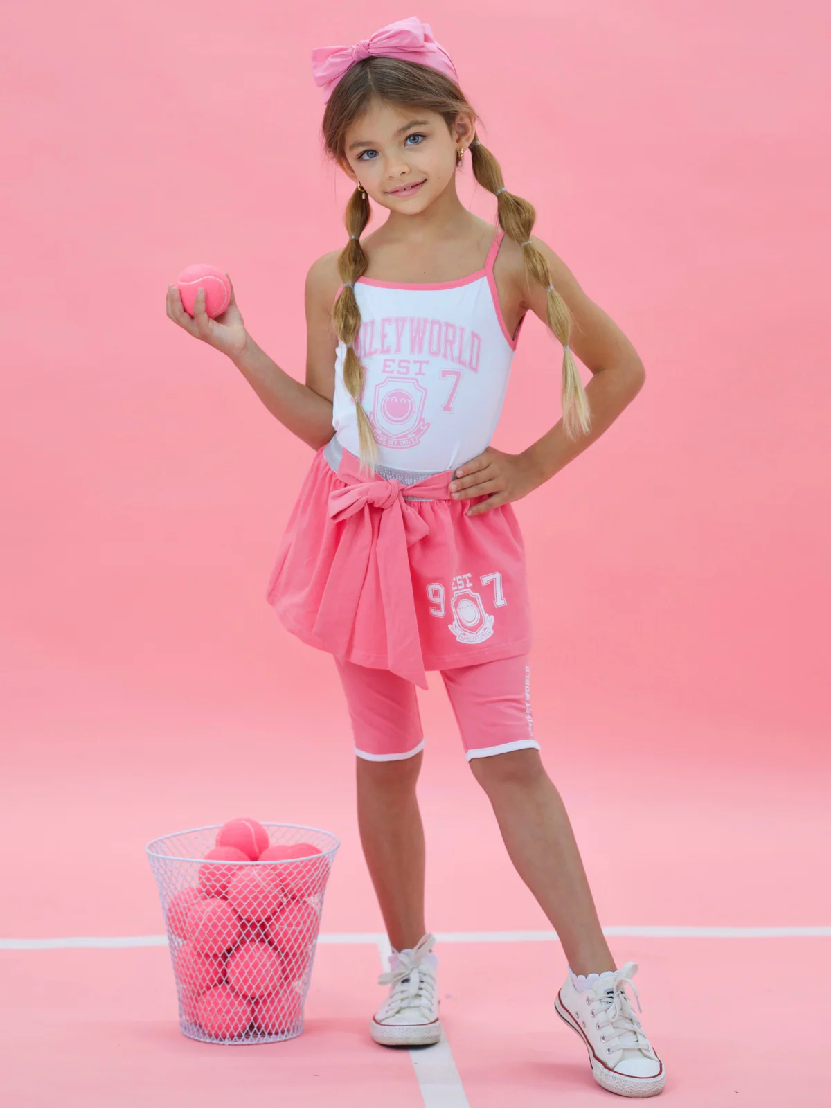 SmileyWorld Sweet & Sporty Bow Skirt Set - Image 4