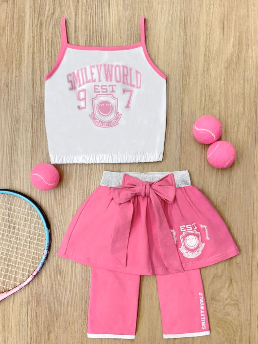 SmileyWorld Sweet & Sporty Bow Skirt Set - Image 5
