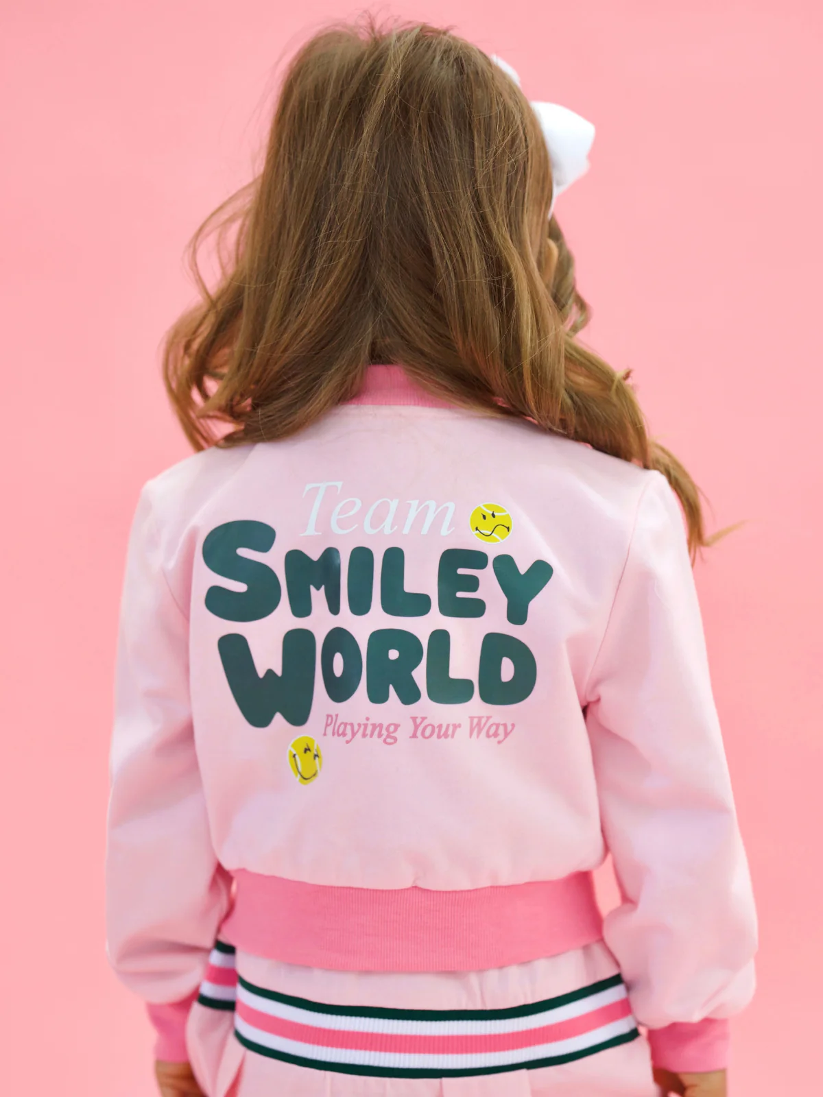 SmileyWorld Pink Sporty Bomber Jacket - Image 2