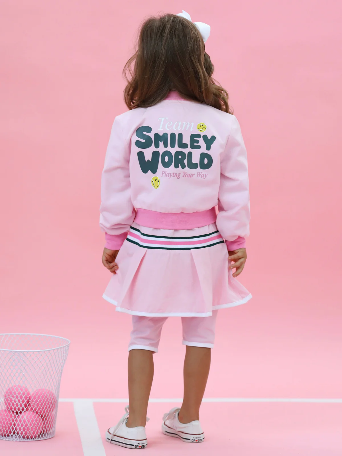 SmileyWorld Pink Sporty Bomber Jacket - Image 4