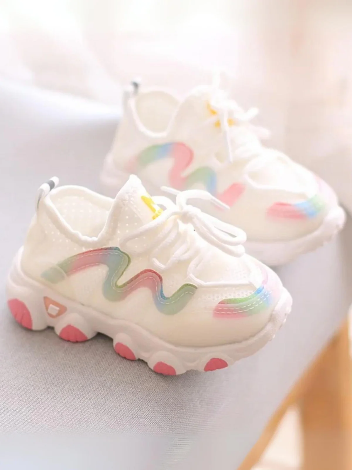Girls Trendy Wavy Sole Sneakers by Liv and Mia - Image 2