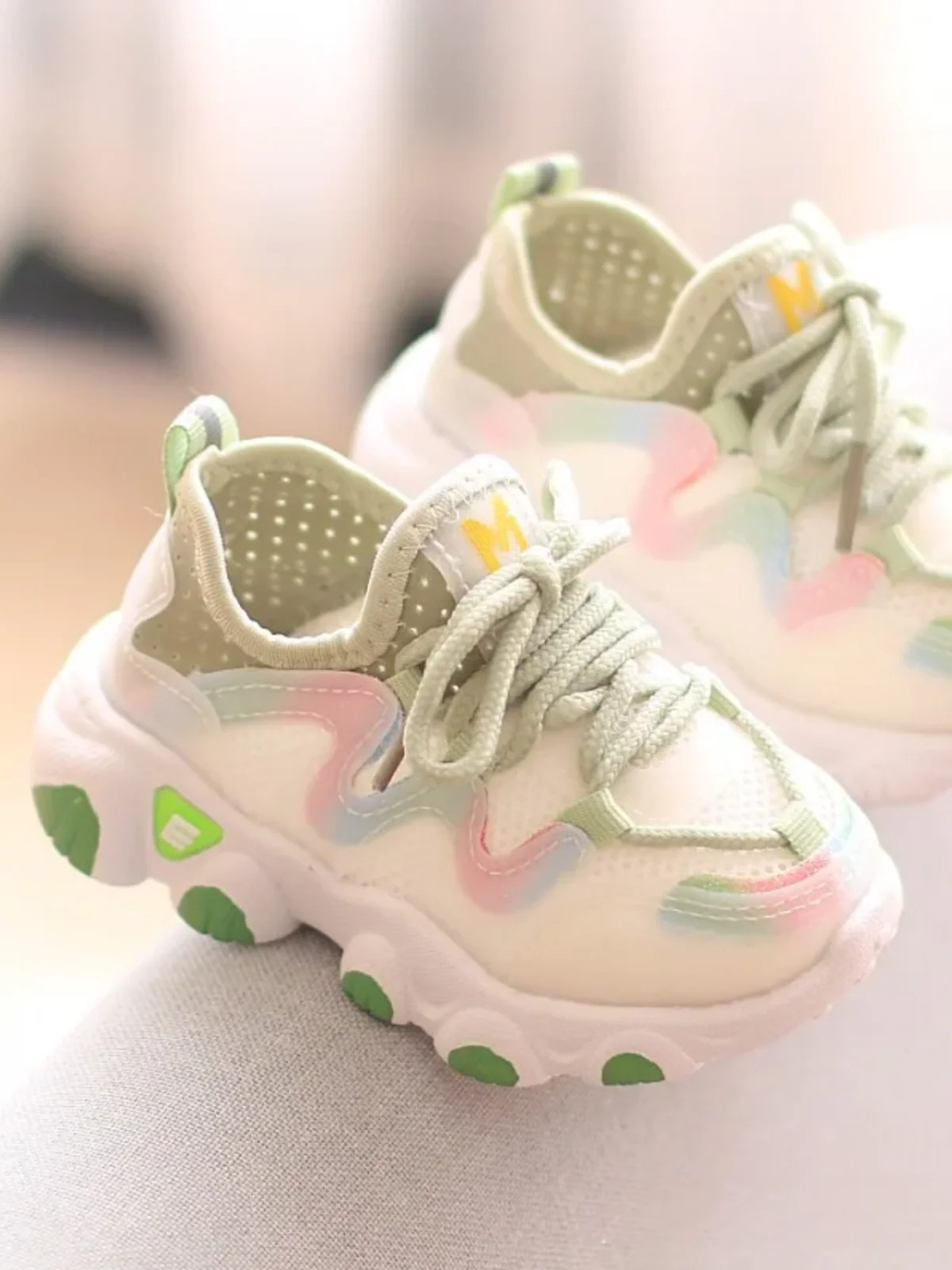 Girls Trendy Wavy Sole Sneakers by Liv and Mia - Image 3
