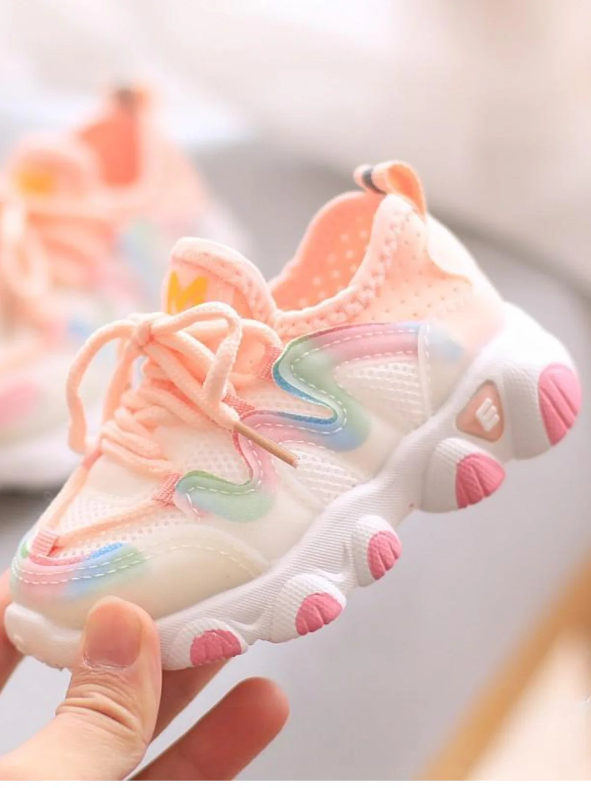 Girls Trendy Wavy Sole Sneakers by Liv and Mia - Image 5