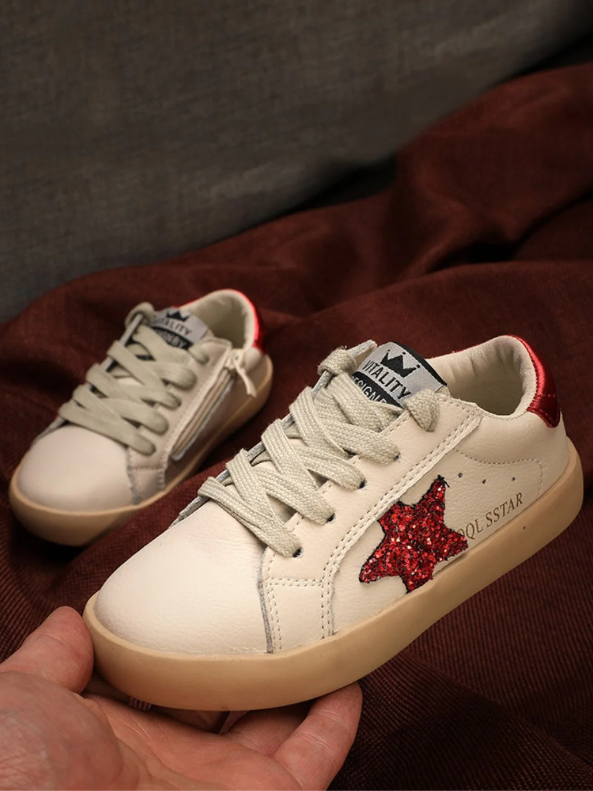 Twinkle Toes Red Star Sneakers By Liv and Mia - Image 6