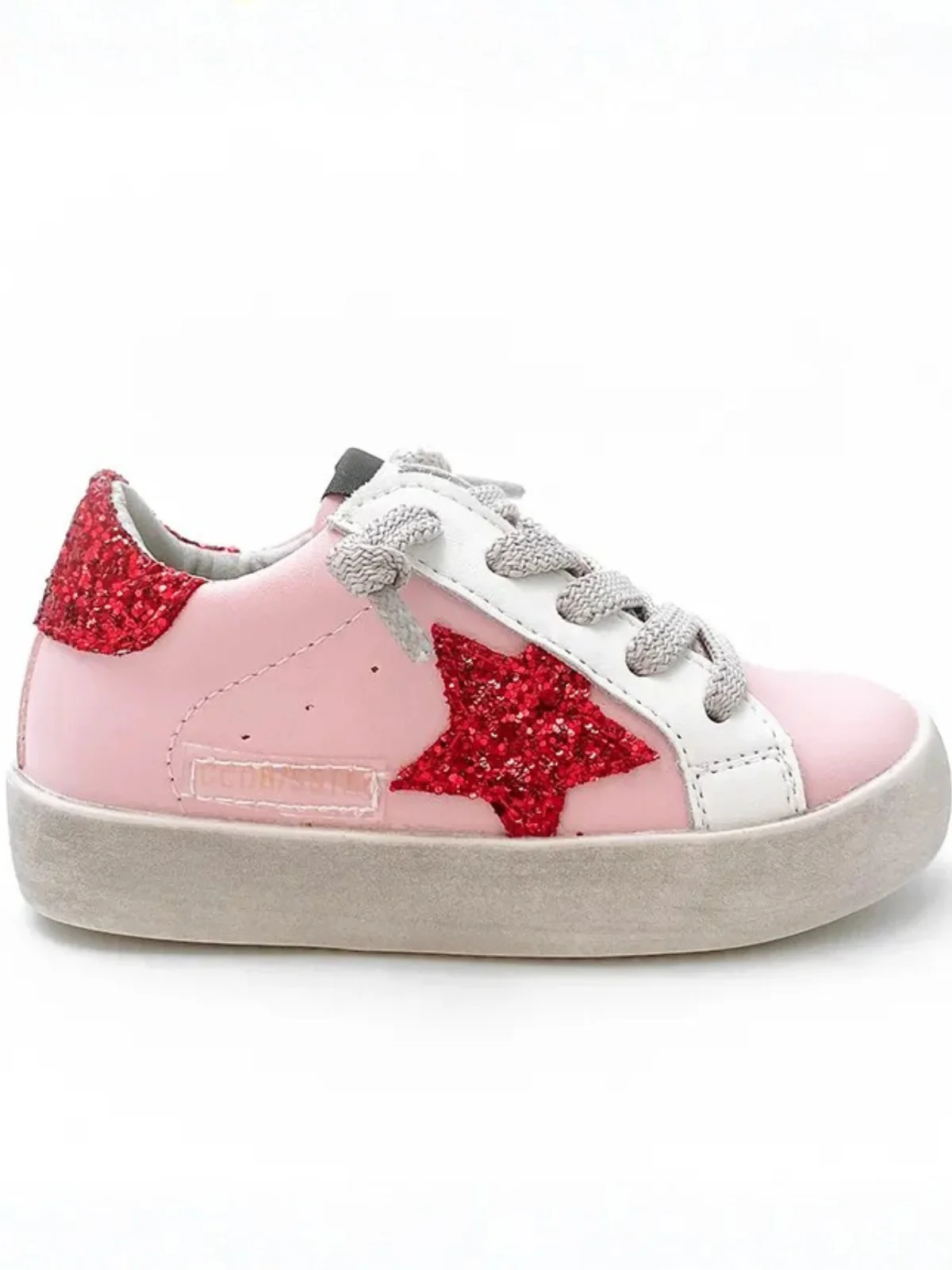 Retro Red Glitter Star Sneakers by Liv and Mia - Image 3