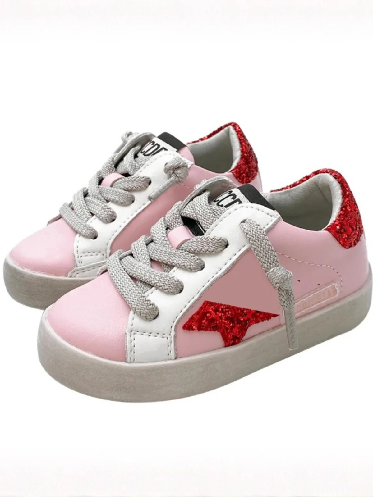 Retro Red Glitter Star Sneakers by Liv and Mia - Image 5