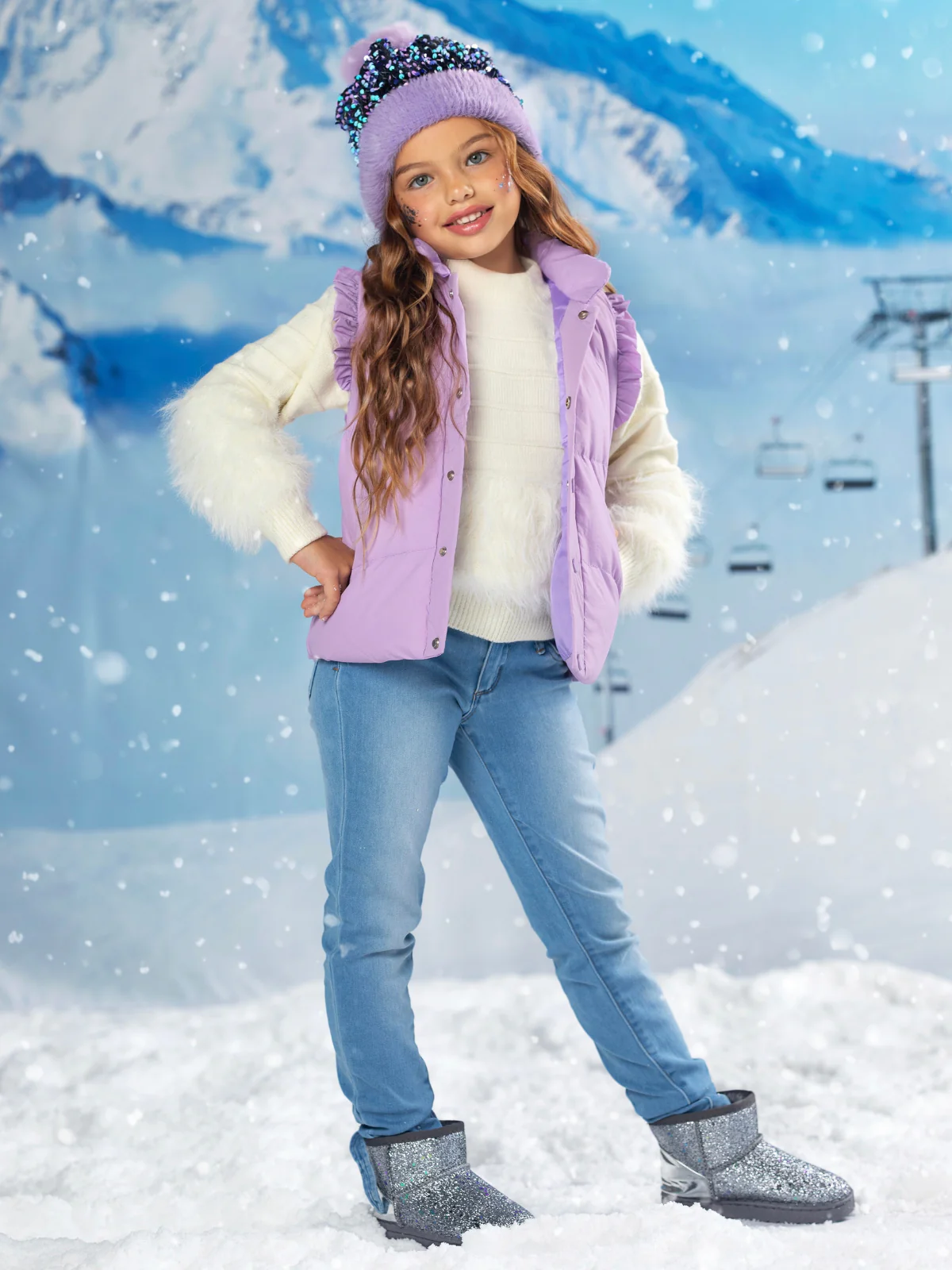 Snow Angel Luxe Fuzzy Knit Sweater - Image 4