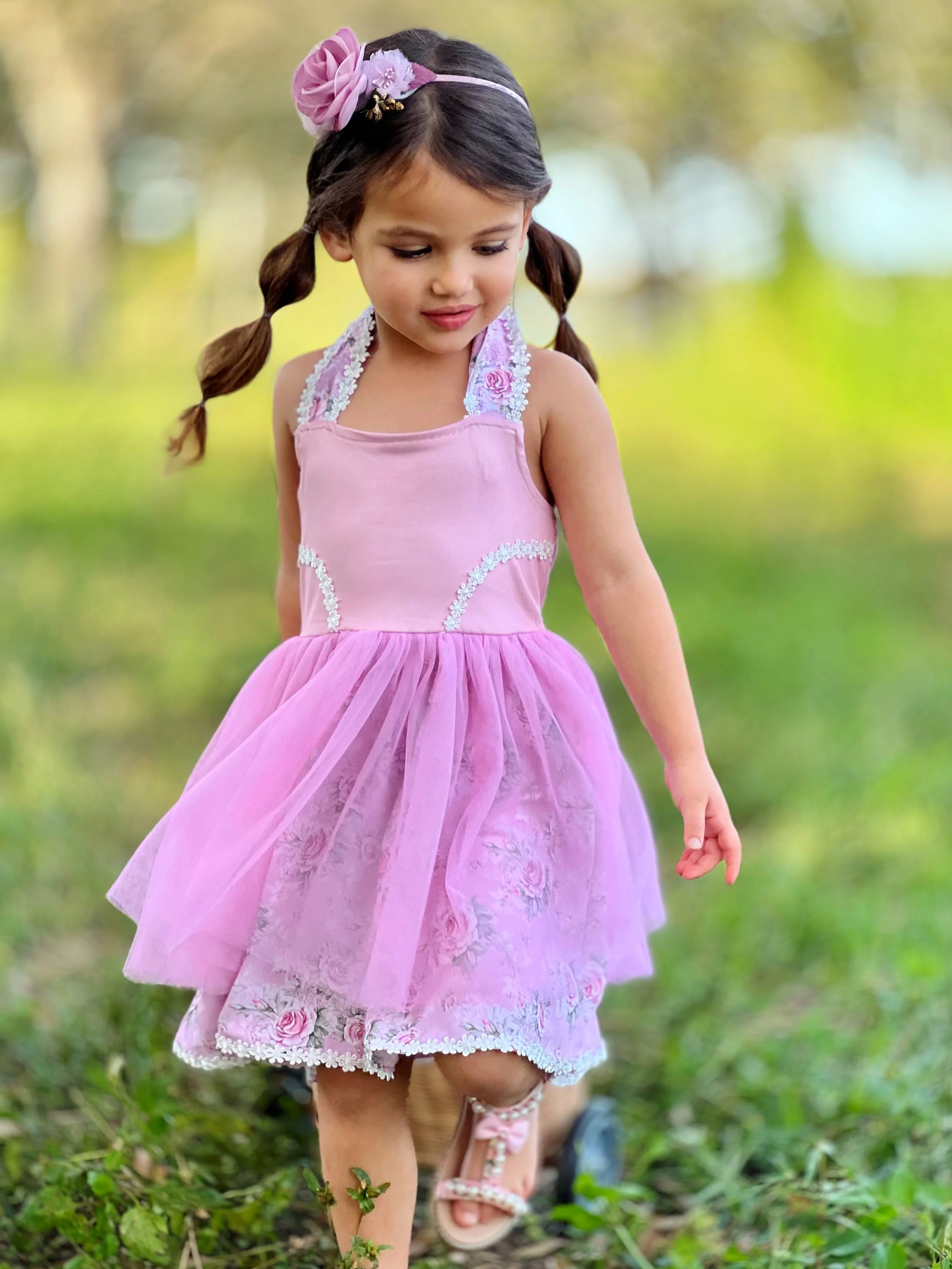 Snuggle Bunny Embroidered Tulle Overlay Dress - Image 5