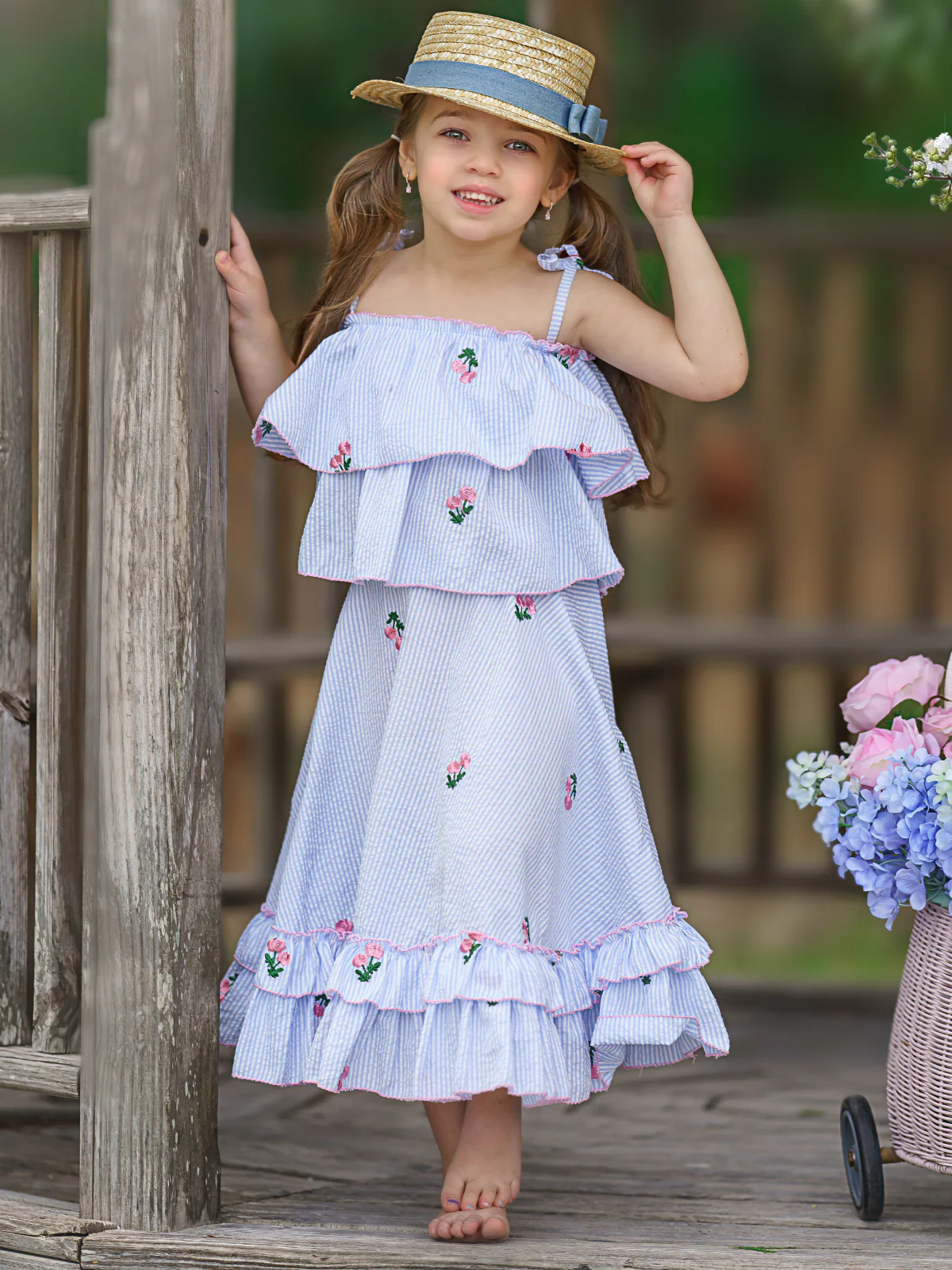 Southern Belle Ruffle Maxi Skirt Set - Image 2
