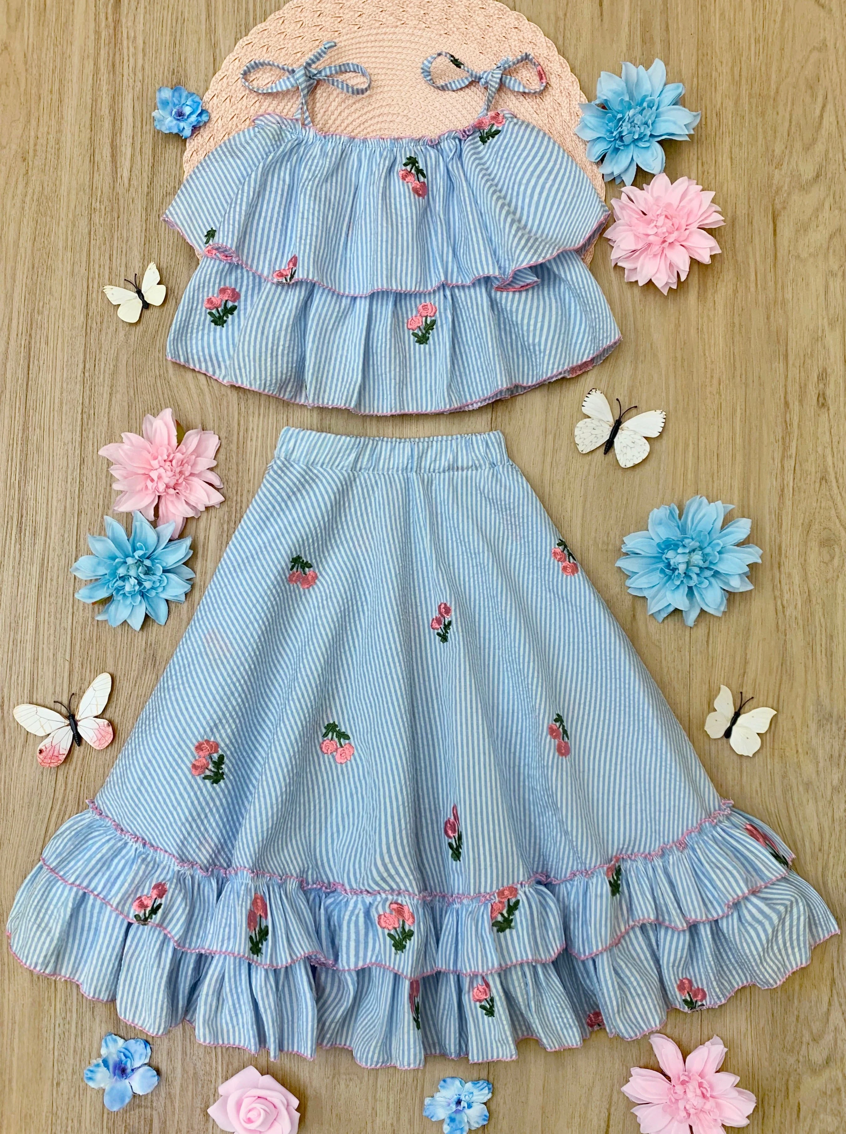 Southern Belle Ruffle Maxi Skirt Set - Image 6