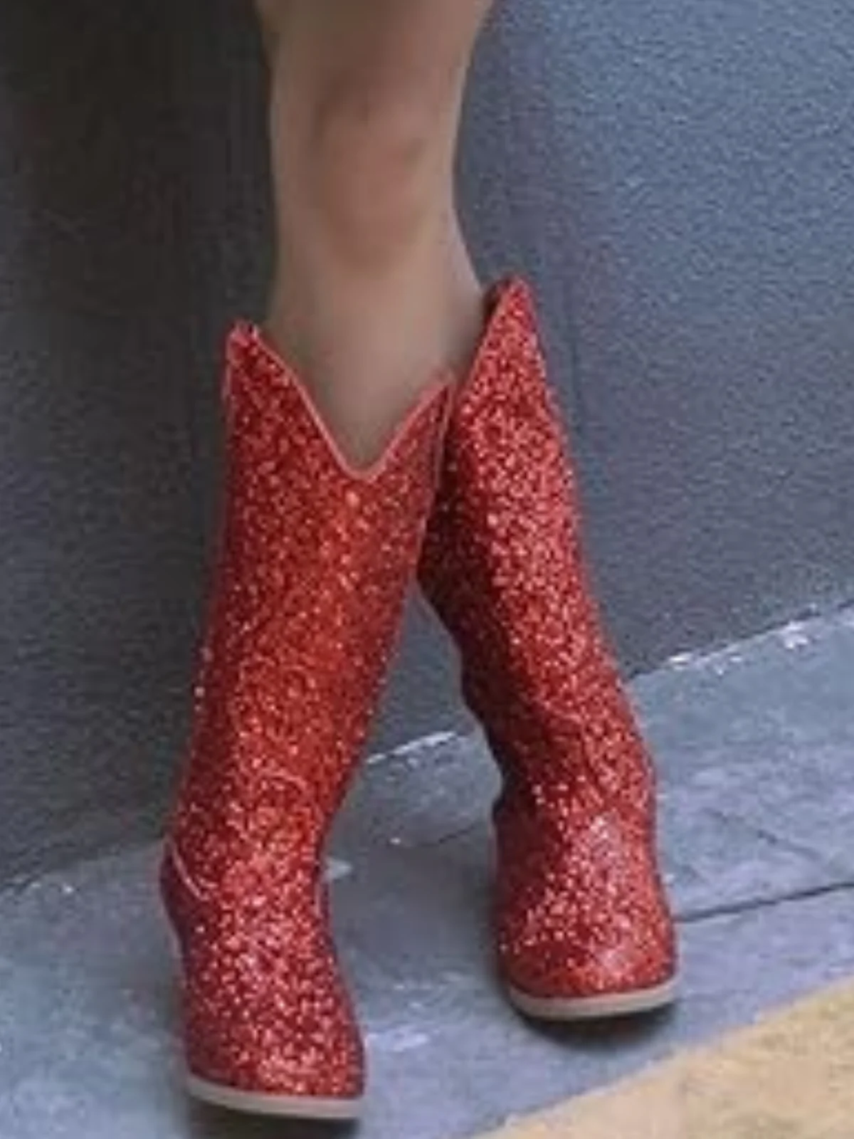 Sparkle and Shine Red Cowboy Boots by Liv and Mia - Image 2