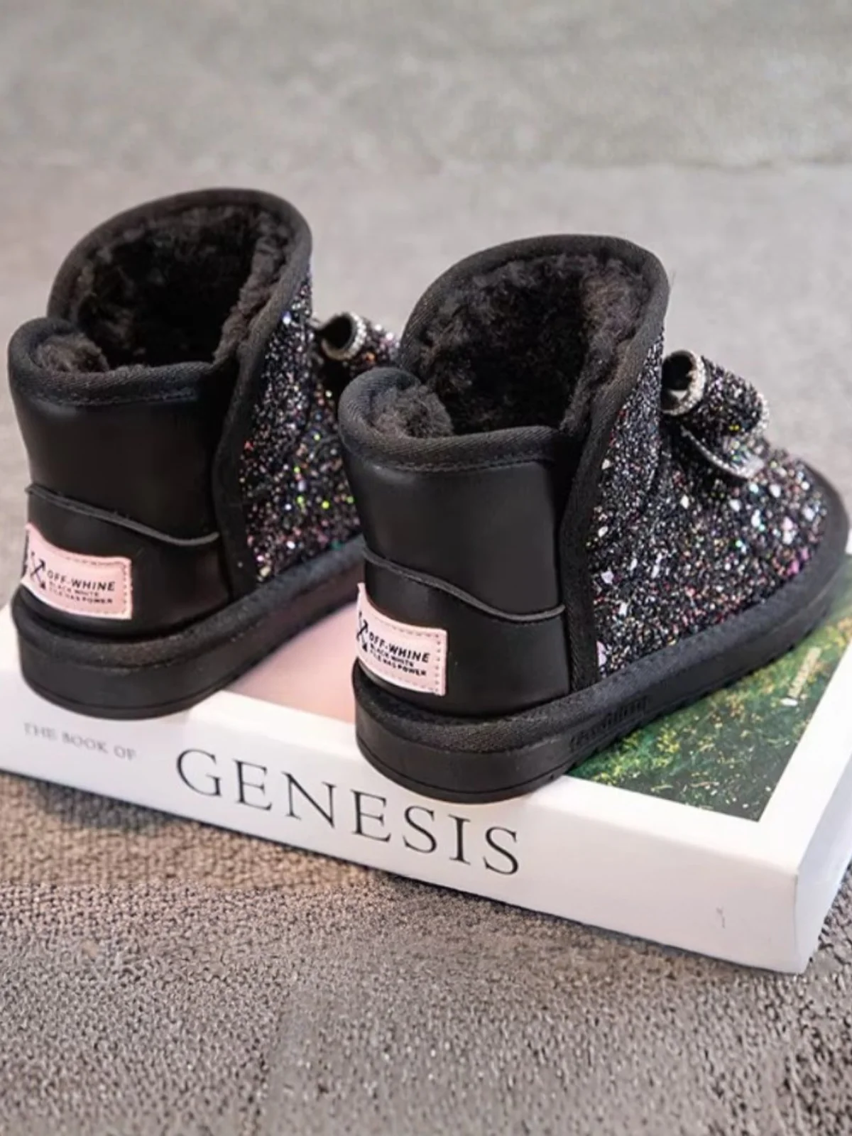 Sparkle Bow Glitter Boots - Image 4
