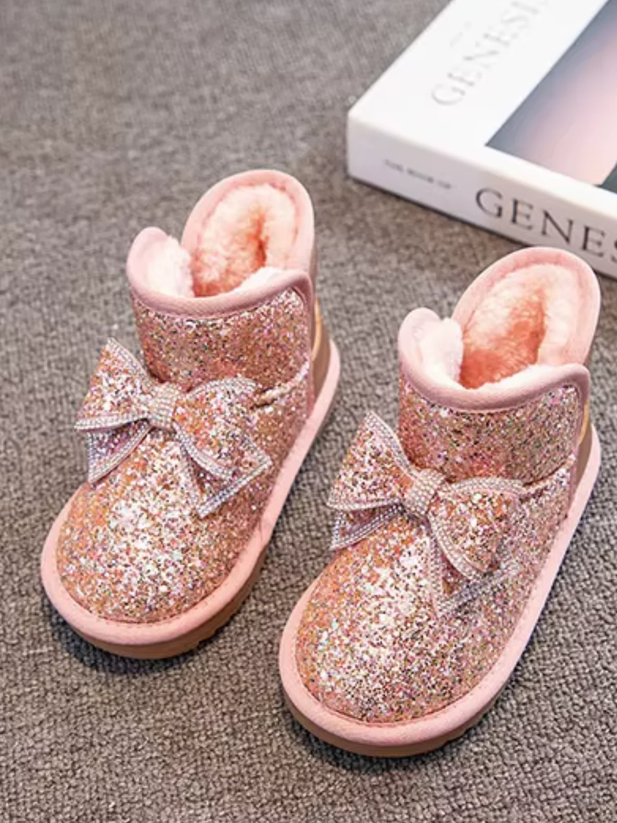 Sparkle Bow Glitter Boots - Image 5