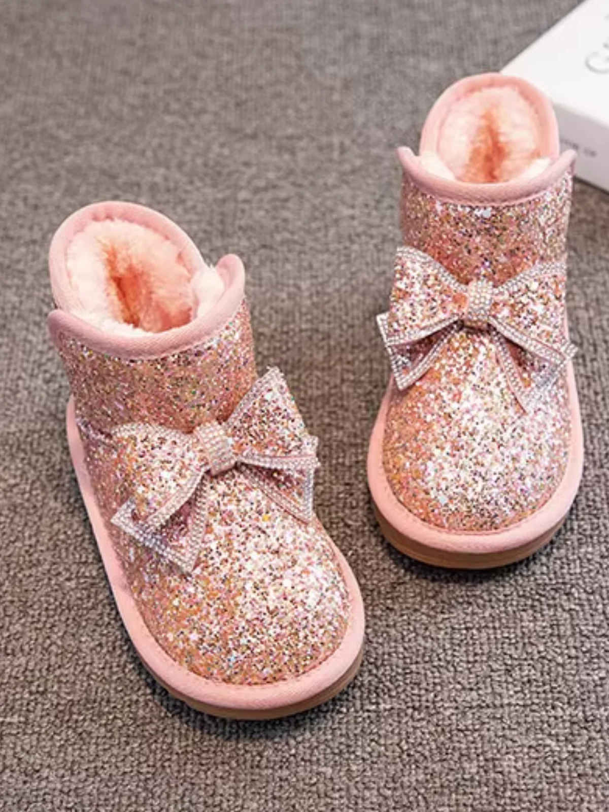 Sparkle Bow Glitter Boots - Image 6