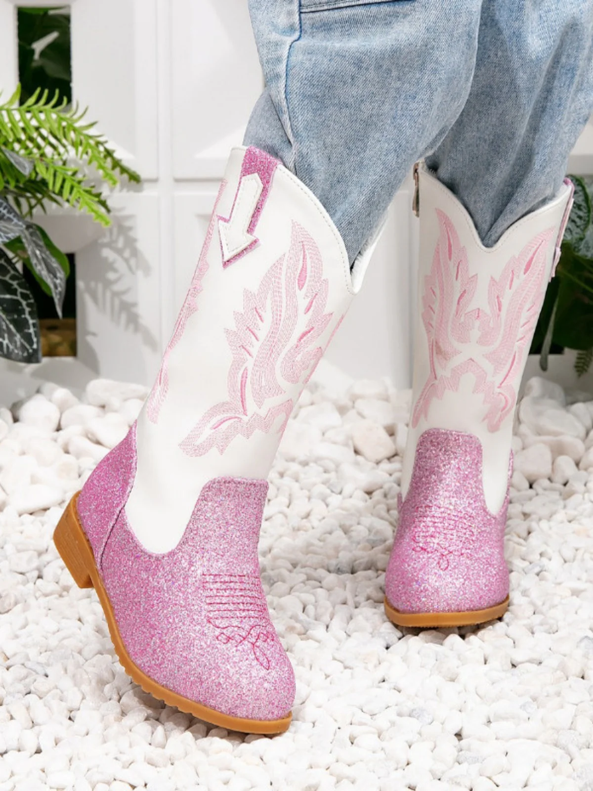 Sparkle Mid-Calf Cowgirl Boots - Image 2