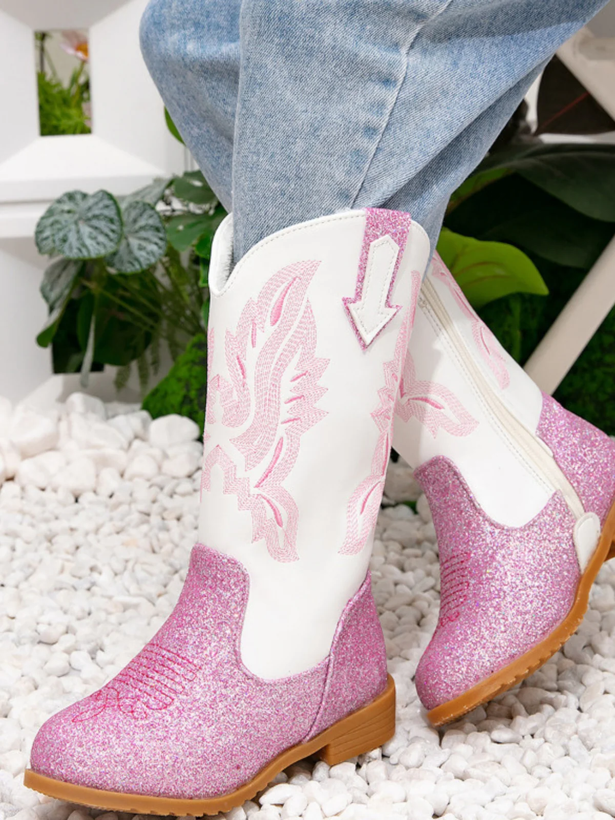 Sparkle Mid-Calf Cowgirl Boots - Image 3