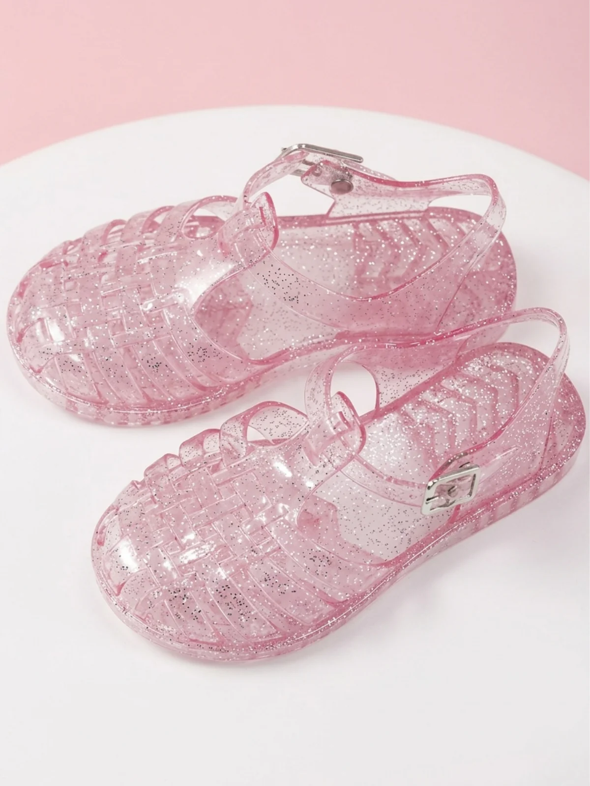 Sparkle Splash Glitter Jelly Buckle Sandal - Image 2