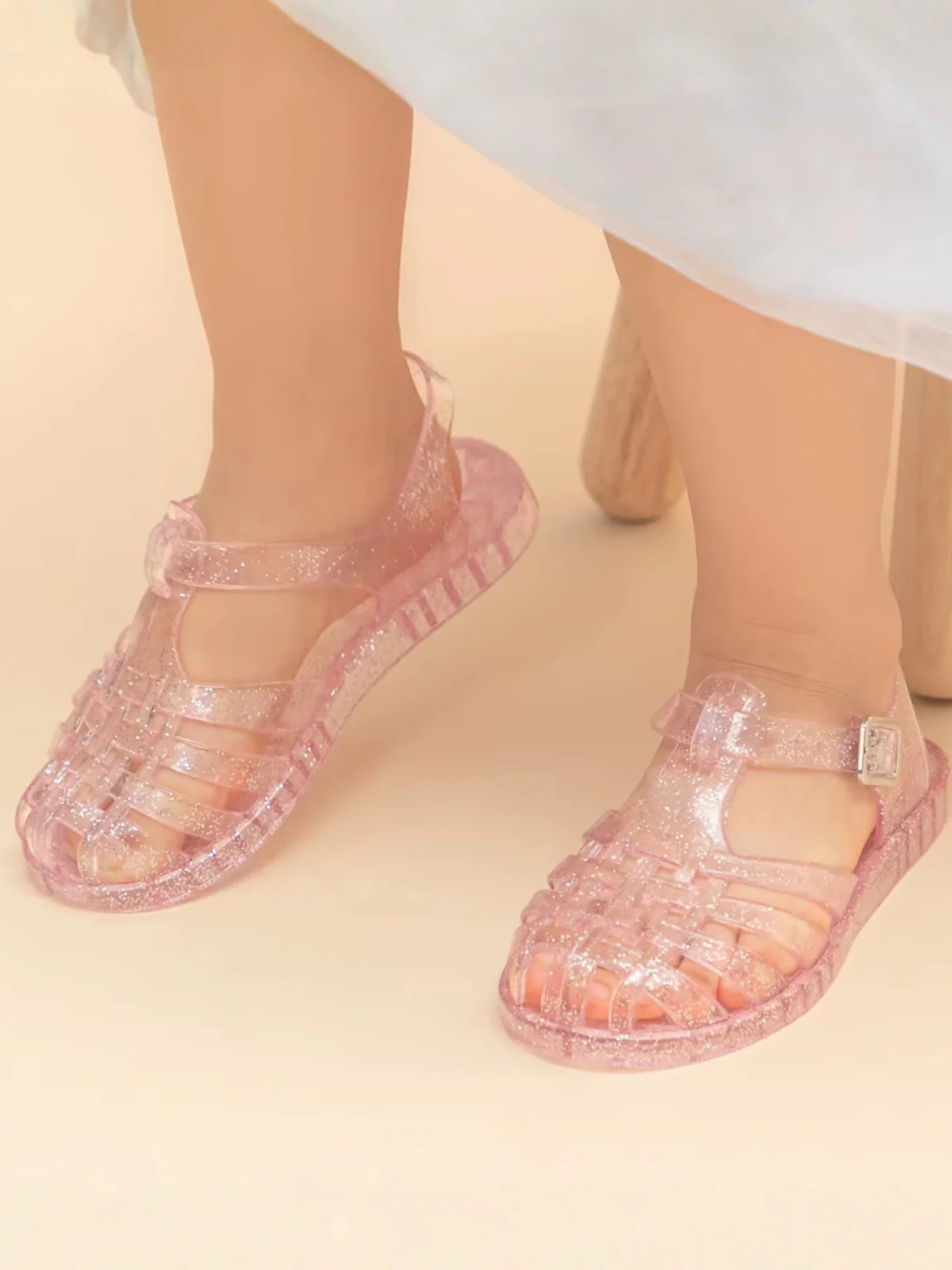 Sparkle Splash Glitter Jelly Buckle Sandal - Image 8