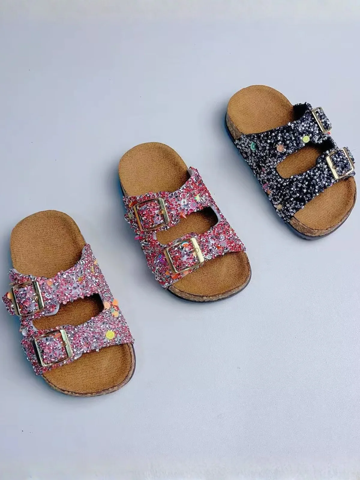 Sparkle Pop Glitter Buckle Sandals - Image 2