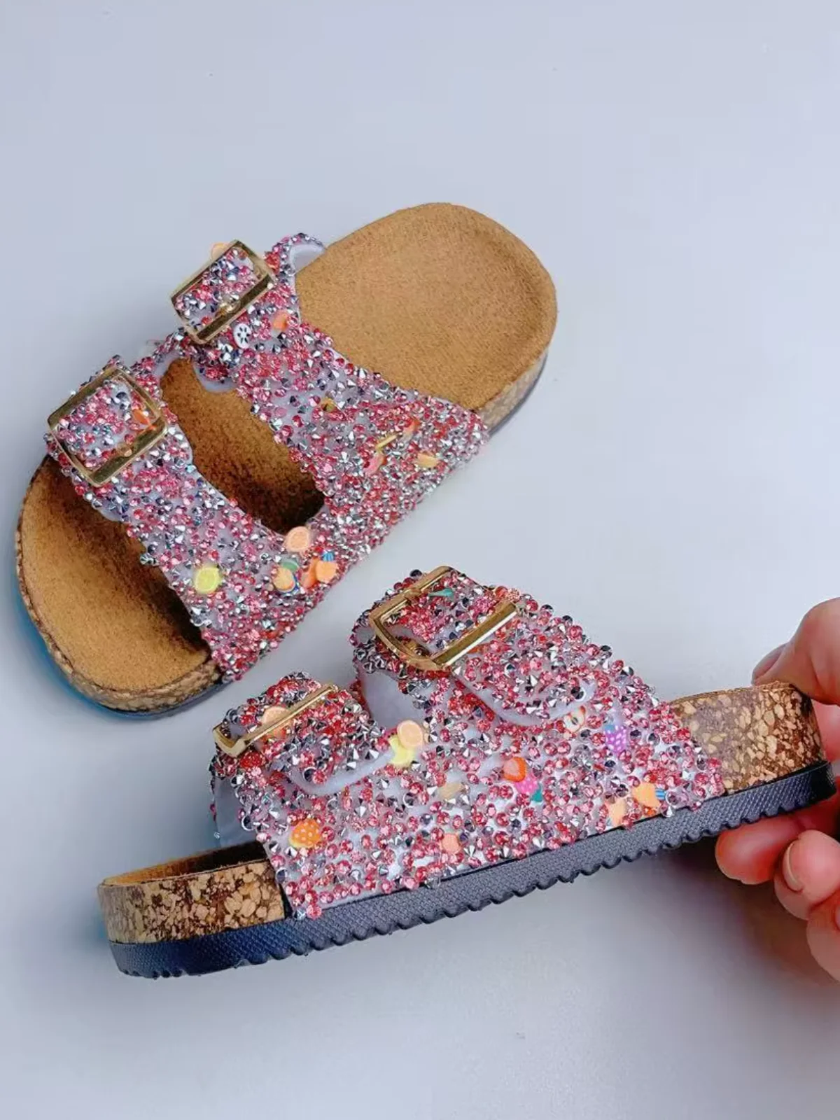 Sparkle Pop Glitter Buckle Sandals - Image 6