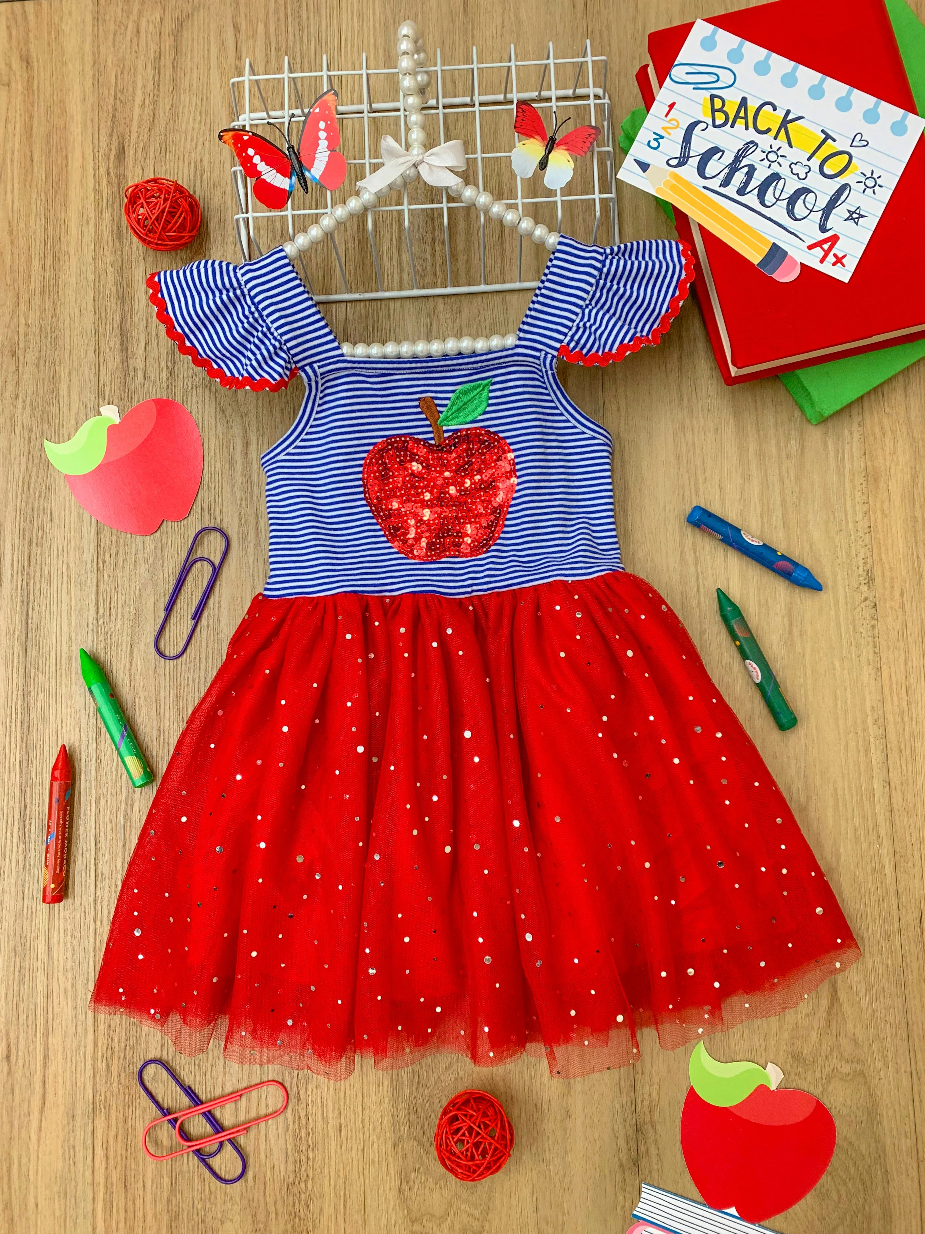 A+ Attire Apple Sparkle Tutu Dress - Image 4