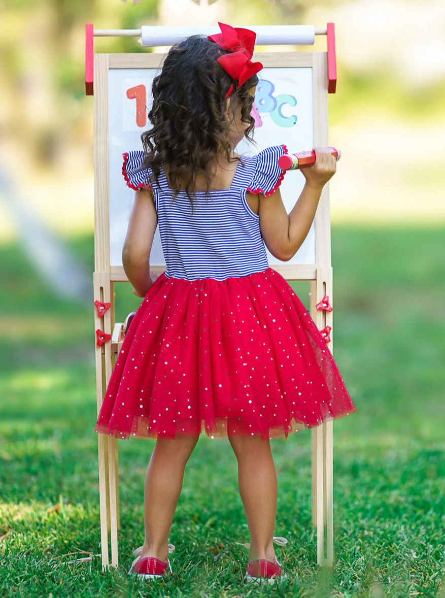A+ Attire Apple Sparkle Tutu Dress - Image 5
