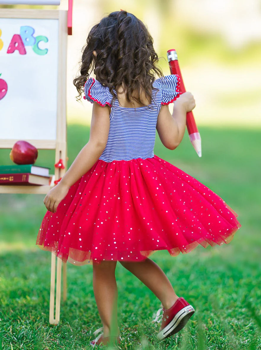 A+ Attire Apple Sparkle Tutu Dress - Image 6