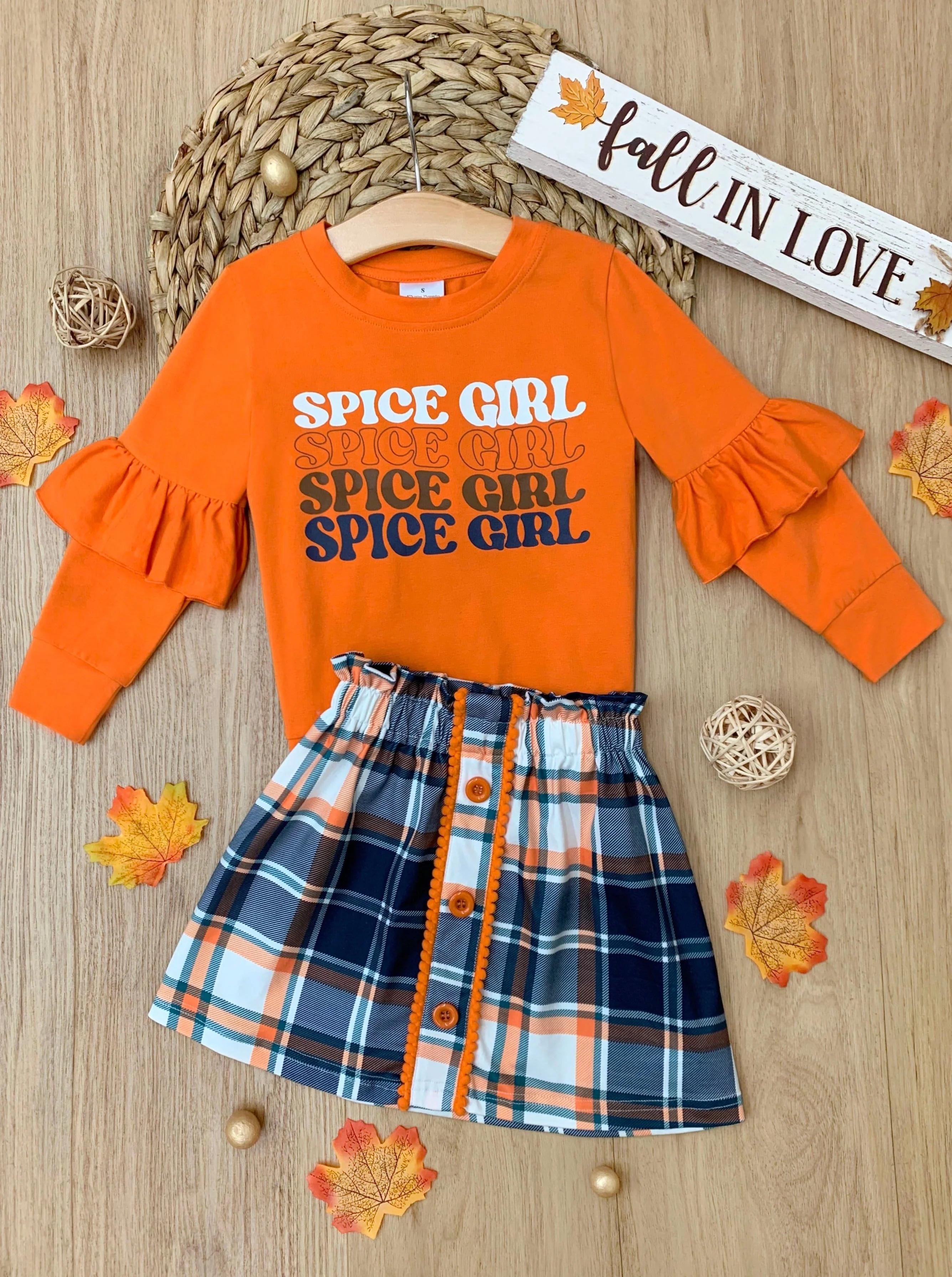 Spice Girl Vibes Plaid Skirt Casual Set - Image 2