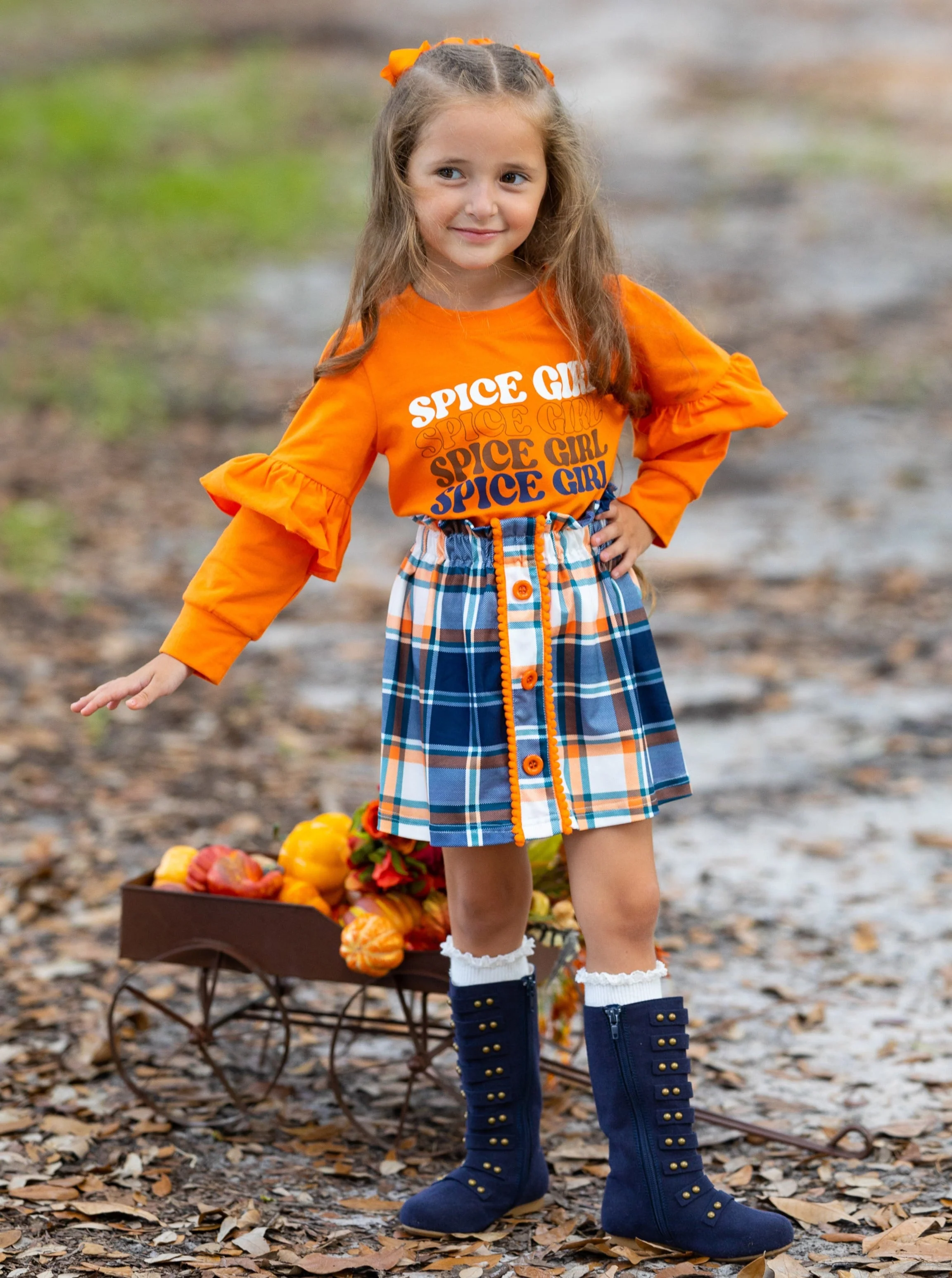 Spice Girl Vibes Plaid Skirt Casual Set - Image 3