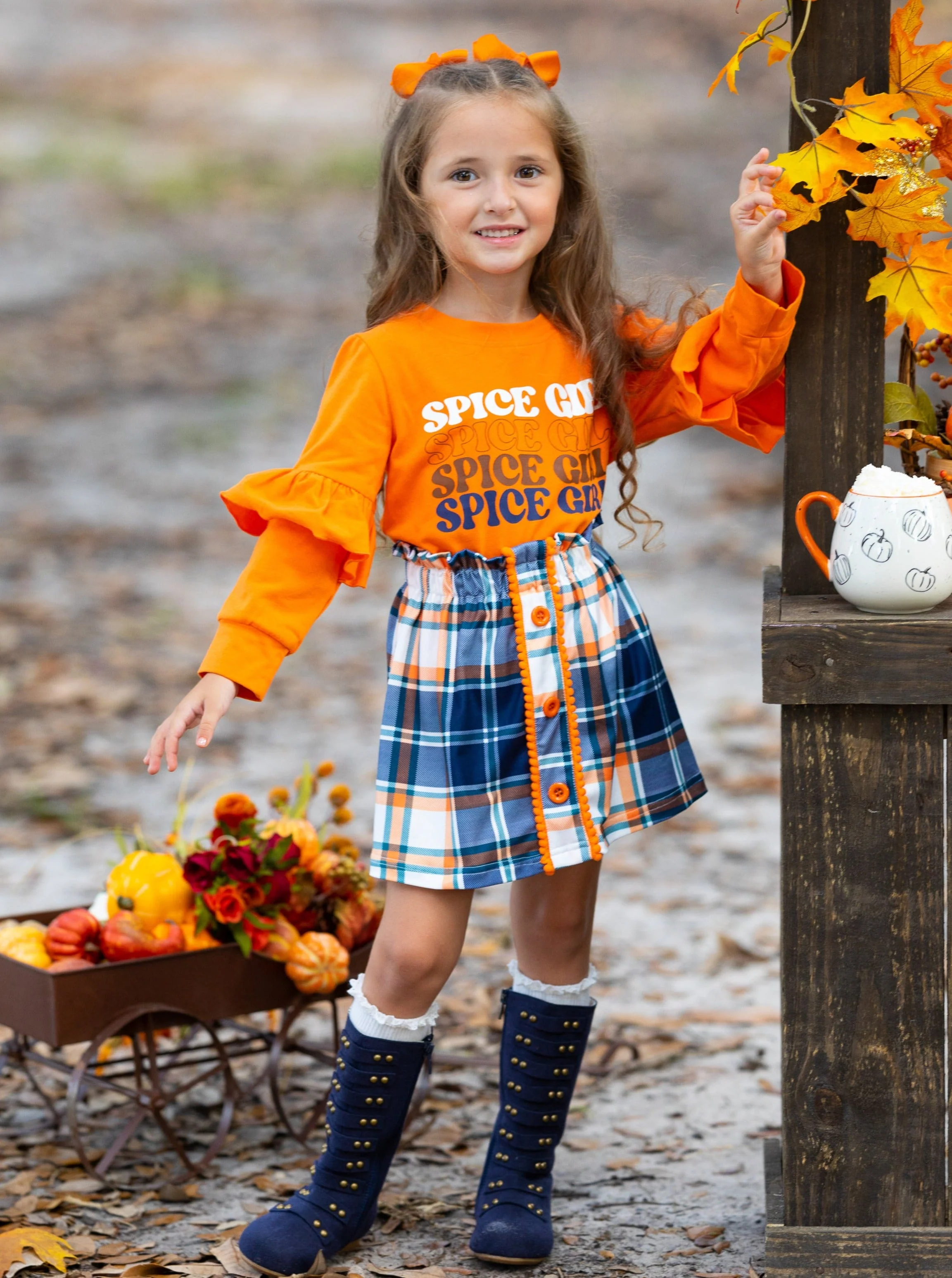 Spice Girl Vibes Plaid Skirt Casual Set - Image 6