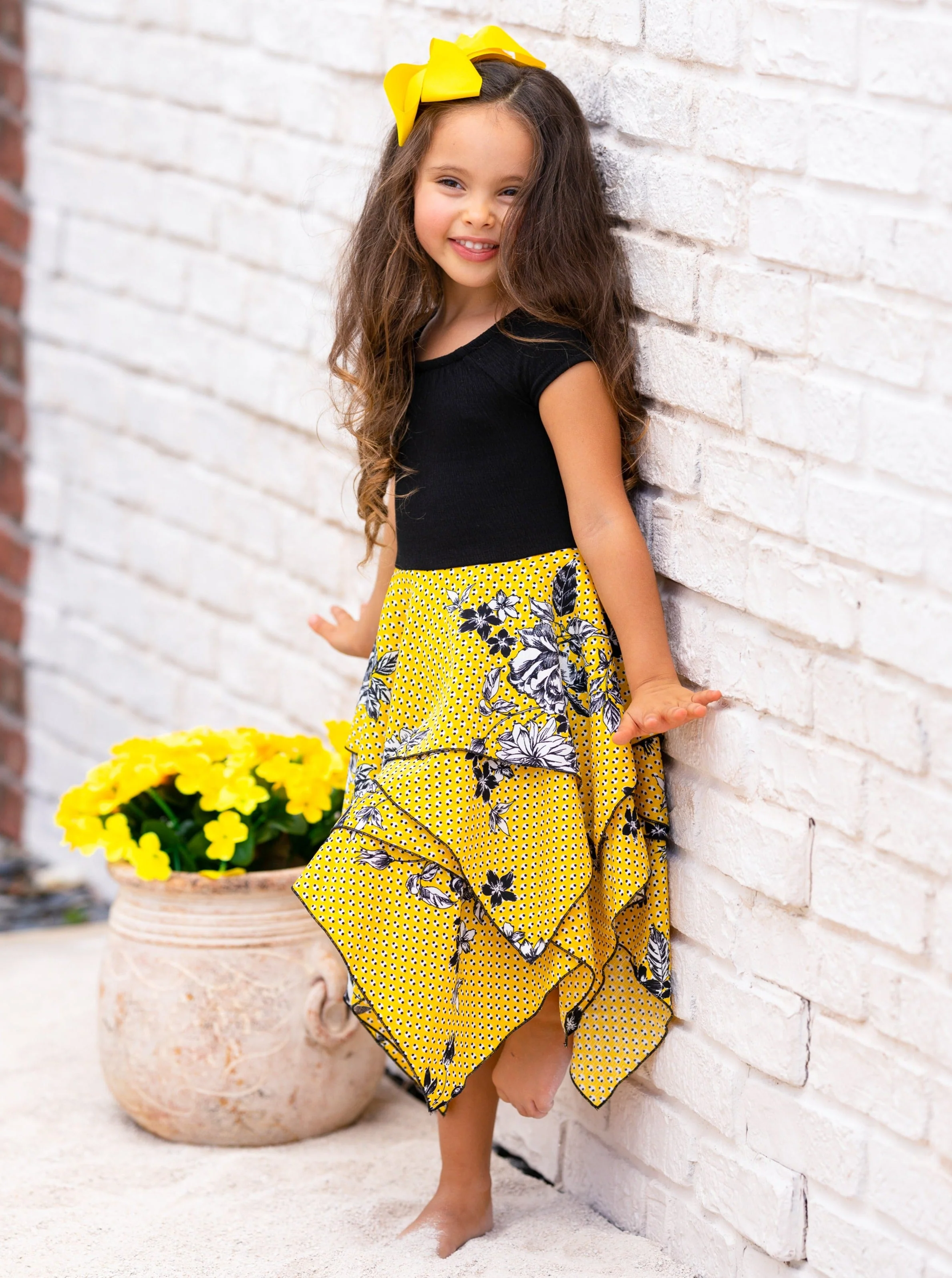 Spring Has Sprung Smocked Handkerchief Dress - Image 3
