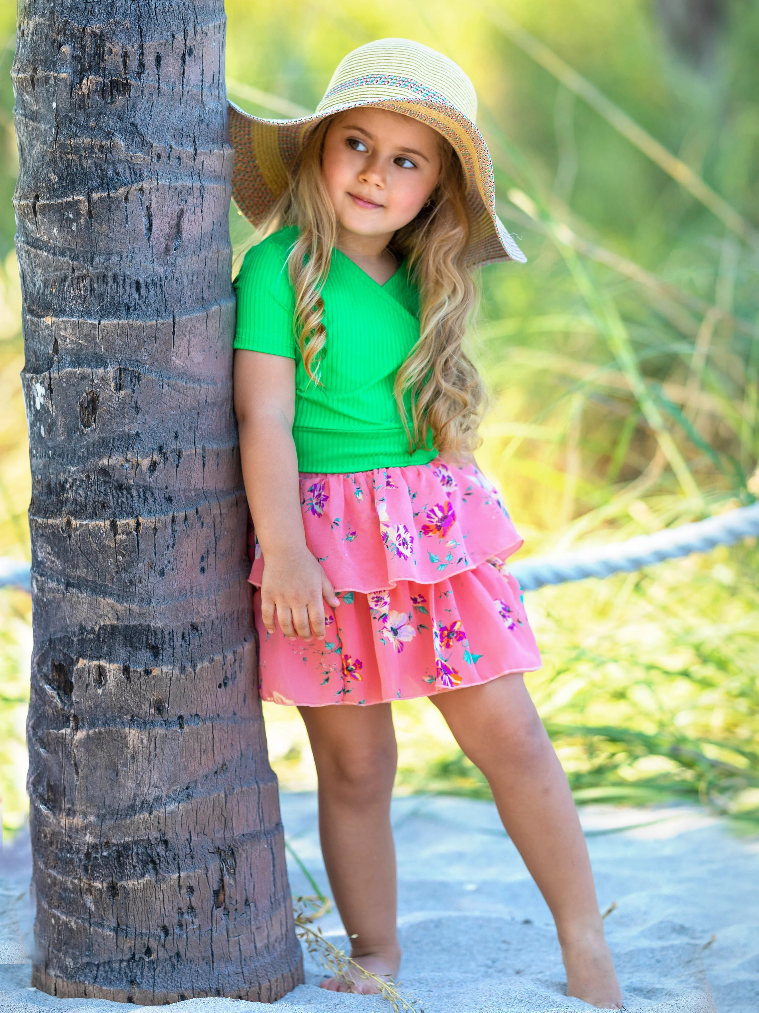 Spring Picnic Tiered Ruffle Skirt Set - Image 2