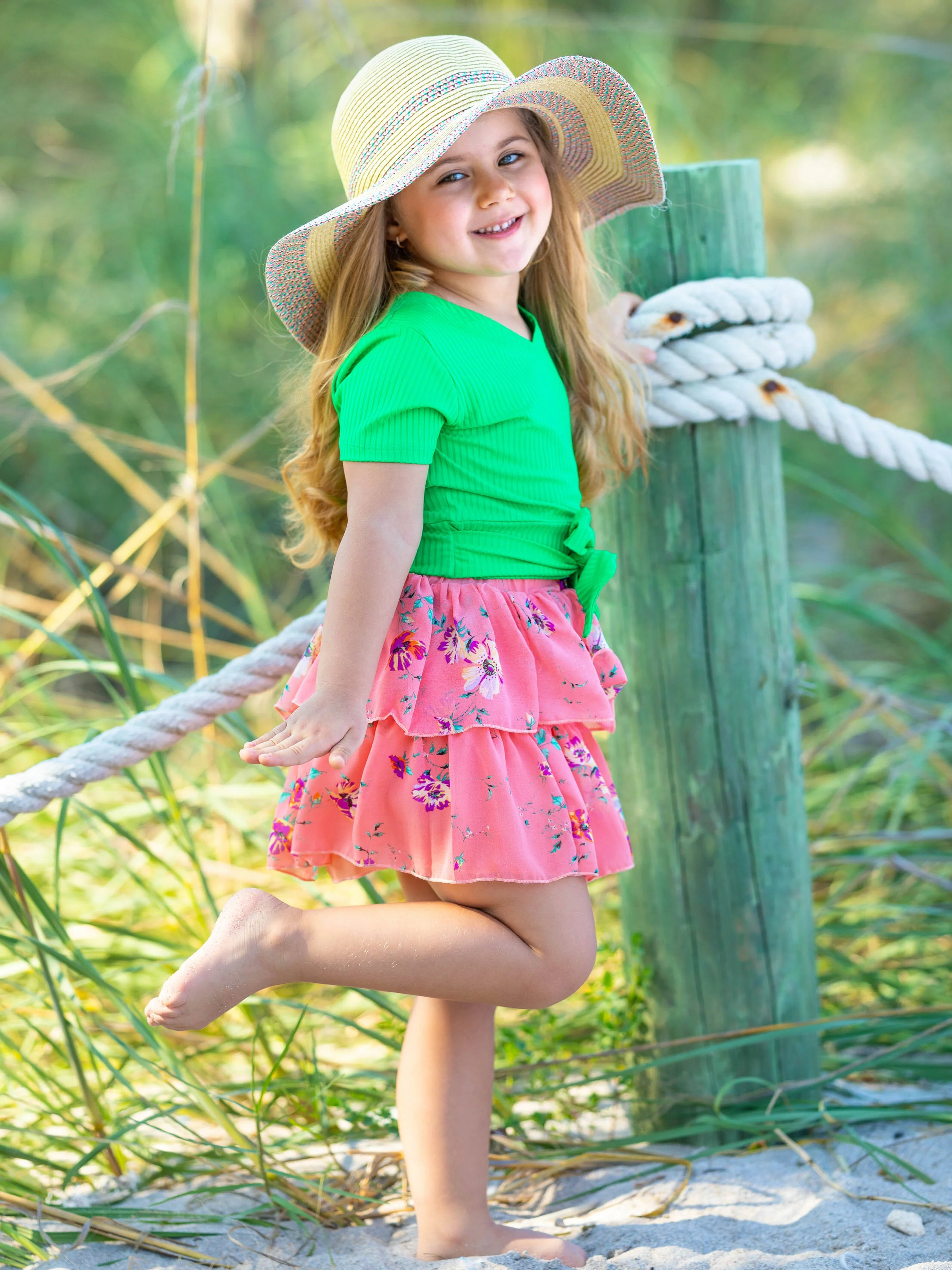 Spring Picnic Tiered Ruffle Skirt Set - Image 3