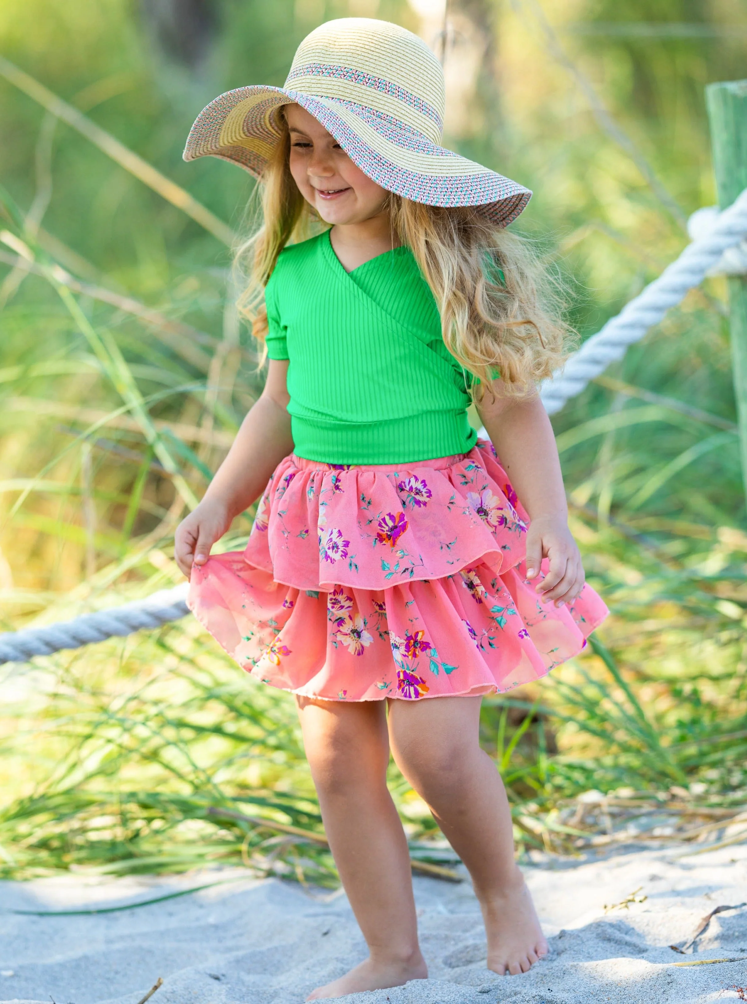 Spring Picnic Tiered Ruffle Skirt Set - Image 5