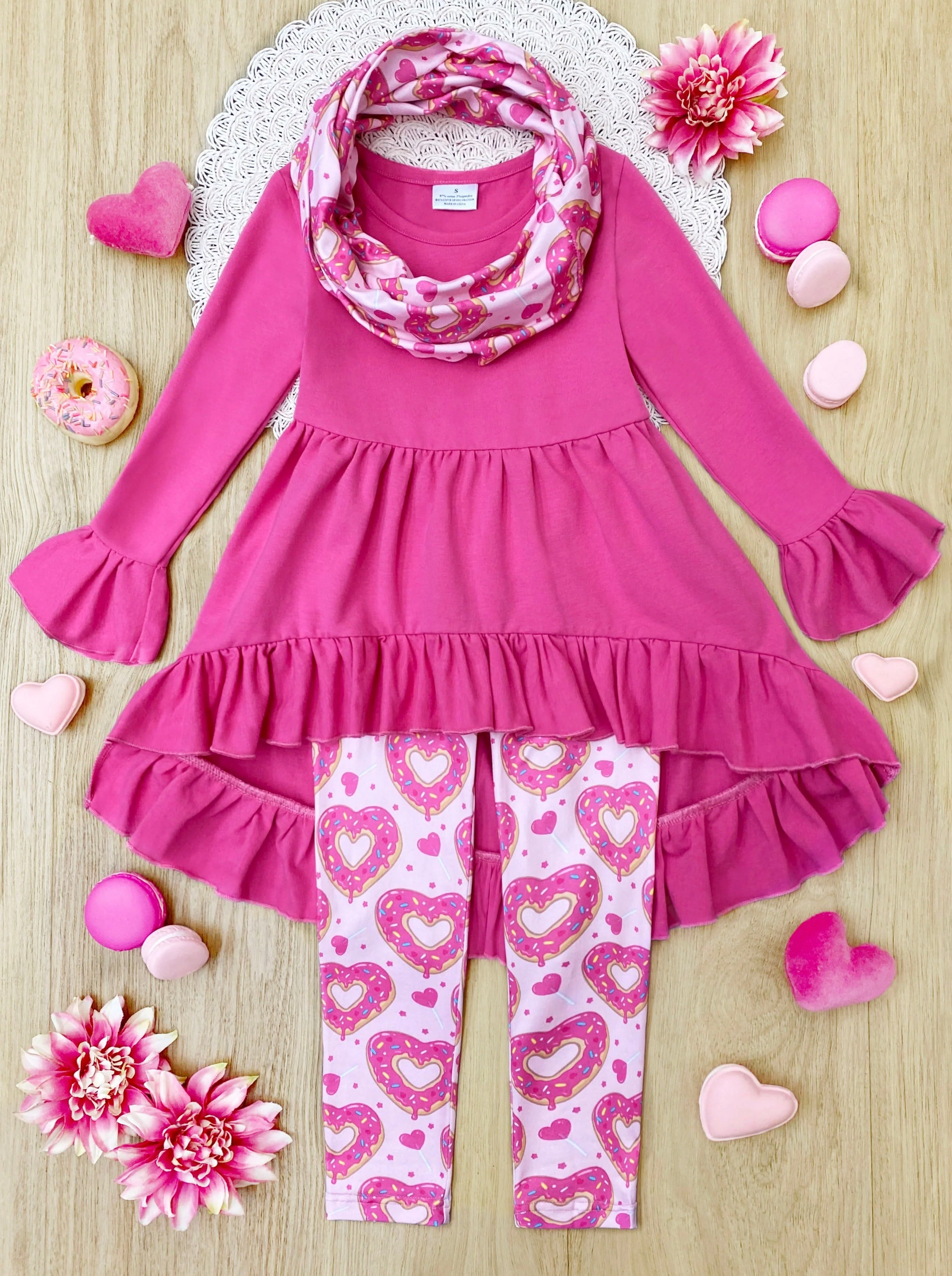 Sprinkle Love Everywhere Tunic, Scarf, and Legging Set - Image 2