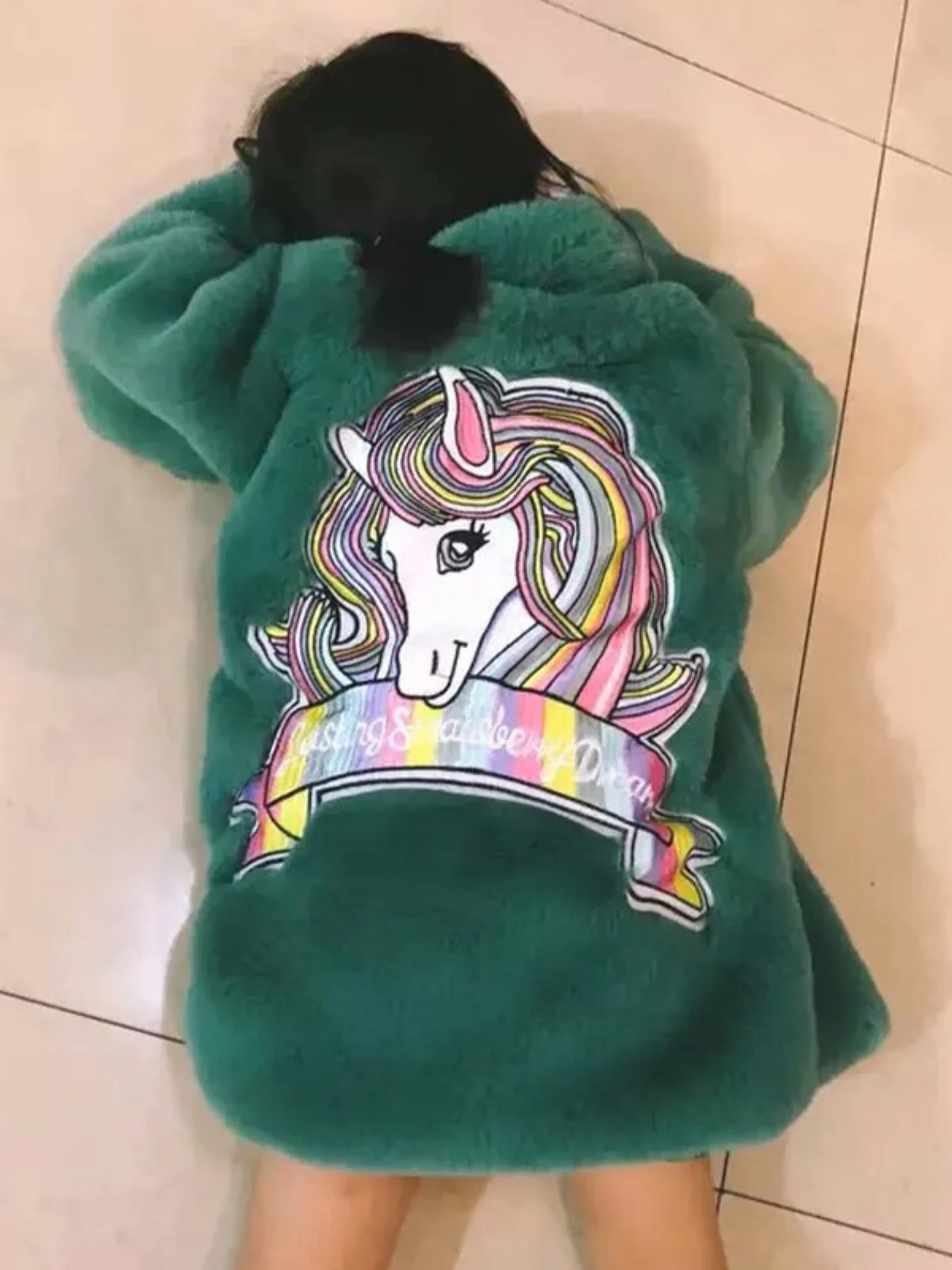 Sprinkle Magic Faux Fur Unicorn Winter Coat - Image 10