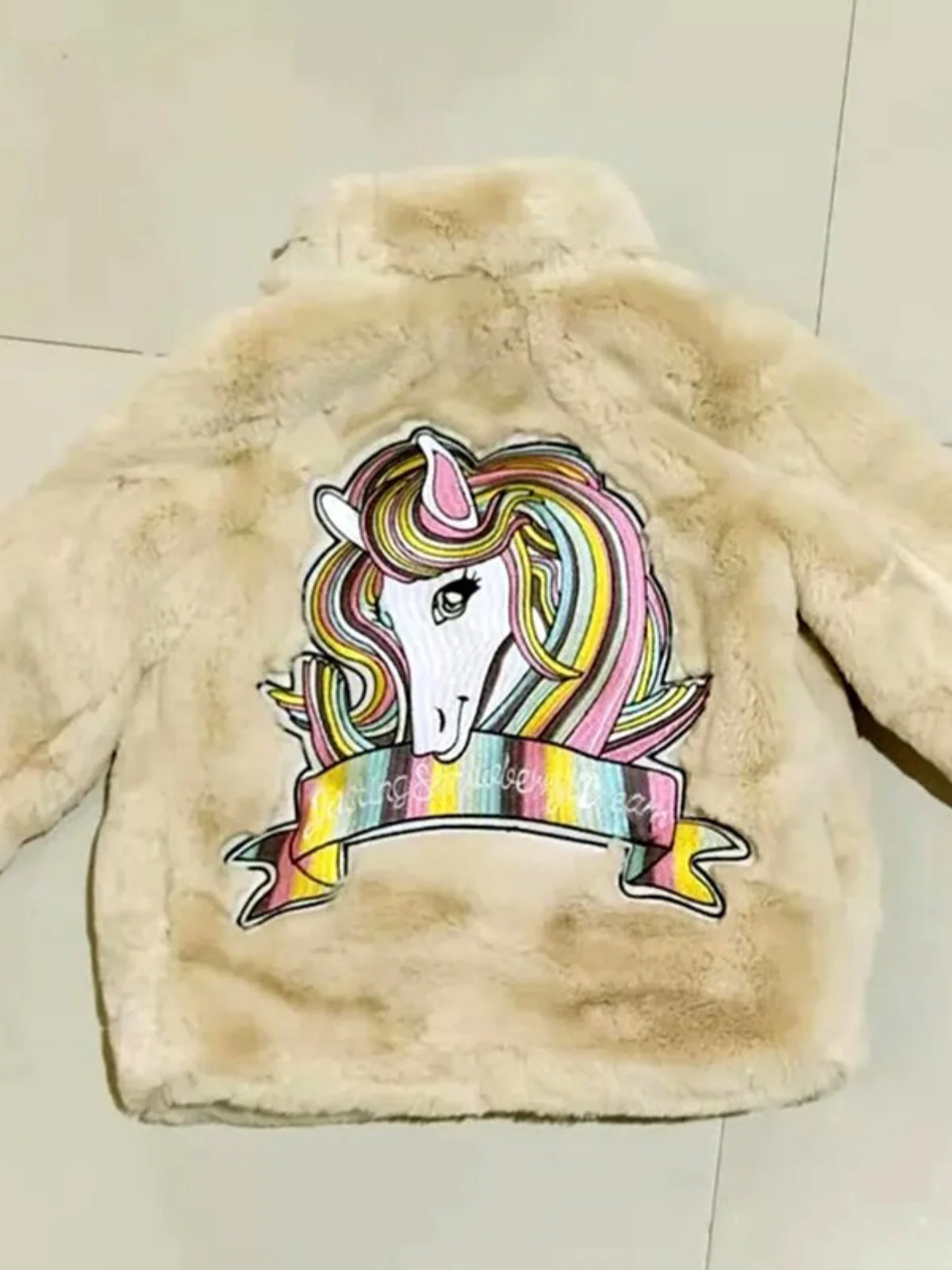 Sprinkle Magic Faux Fur Unicorn Winter Coat - Image 11