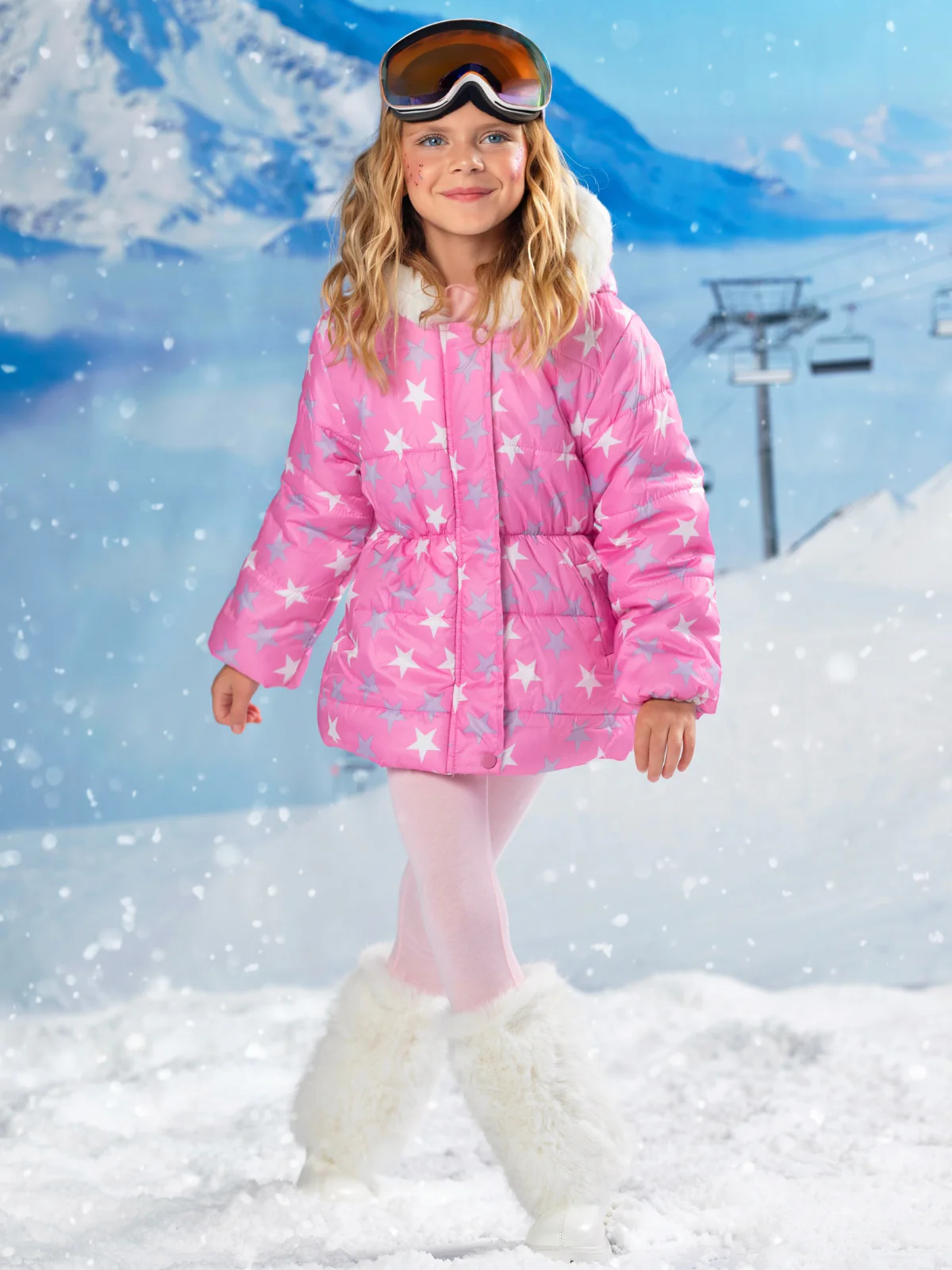 Starburst Chill Faux Fur Puffer Coat - Image 2