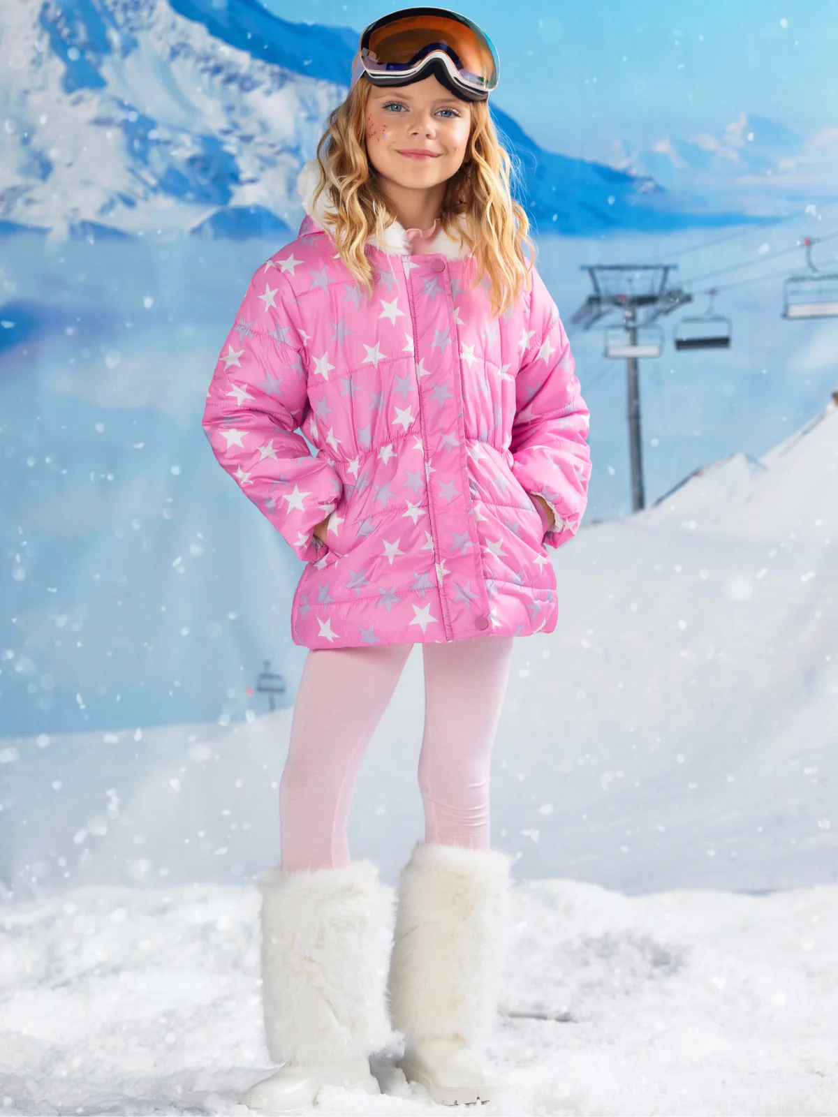 Starburst Chill Faux Fur Puffer Coat - Image 7