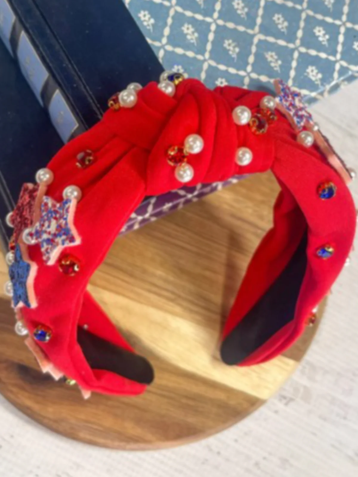 Stars & Sparkle Patriotic Embellished Headband - Image 3