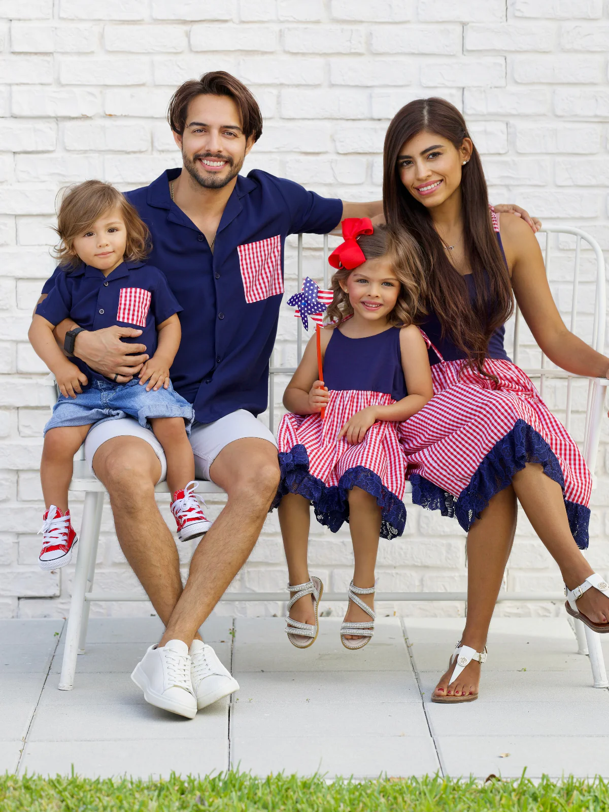 Mommy and Me Summer Plaid Ruffle Tie Dress - Image 7