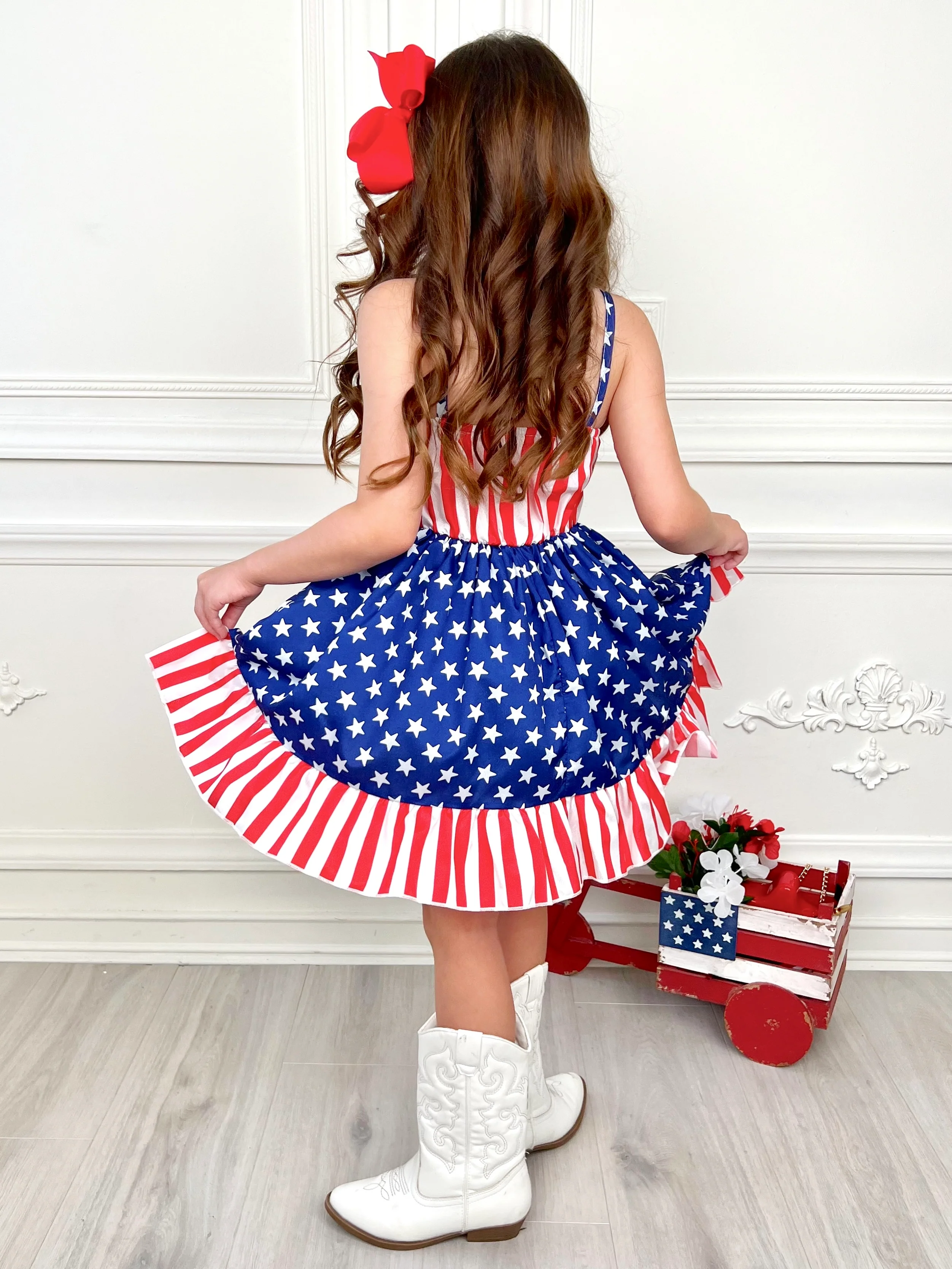 Stars & Stripes Sweetheart Twirl Dress - Image 3